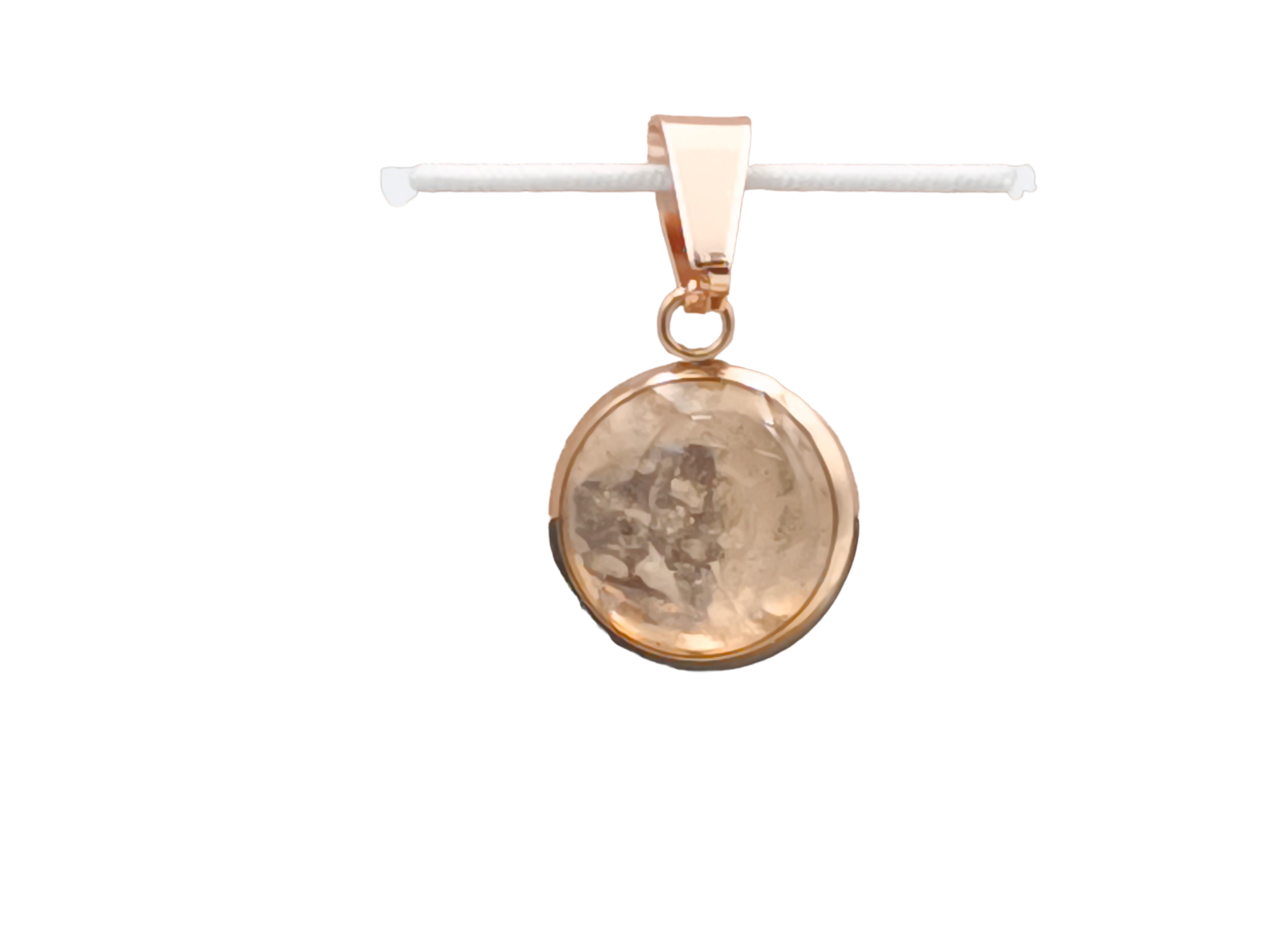 Bergkristall Schmuckanhänger - Rund 12 mm