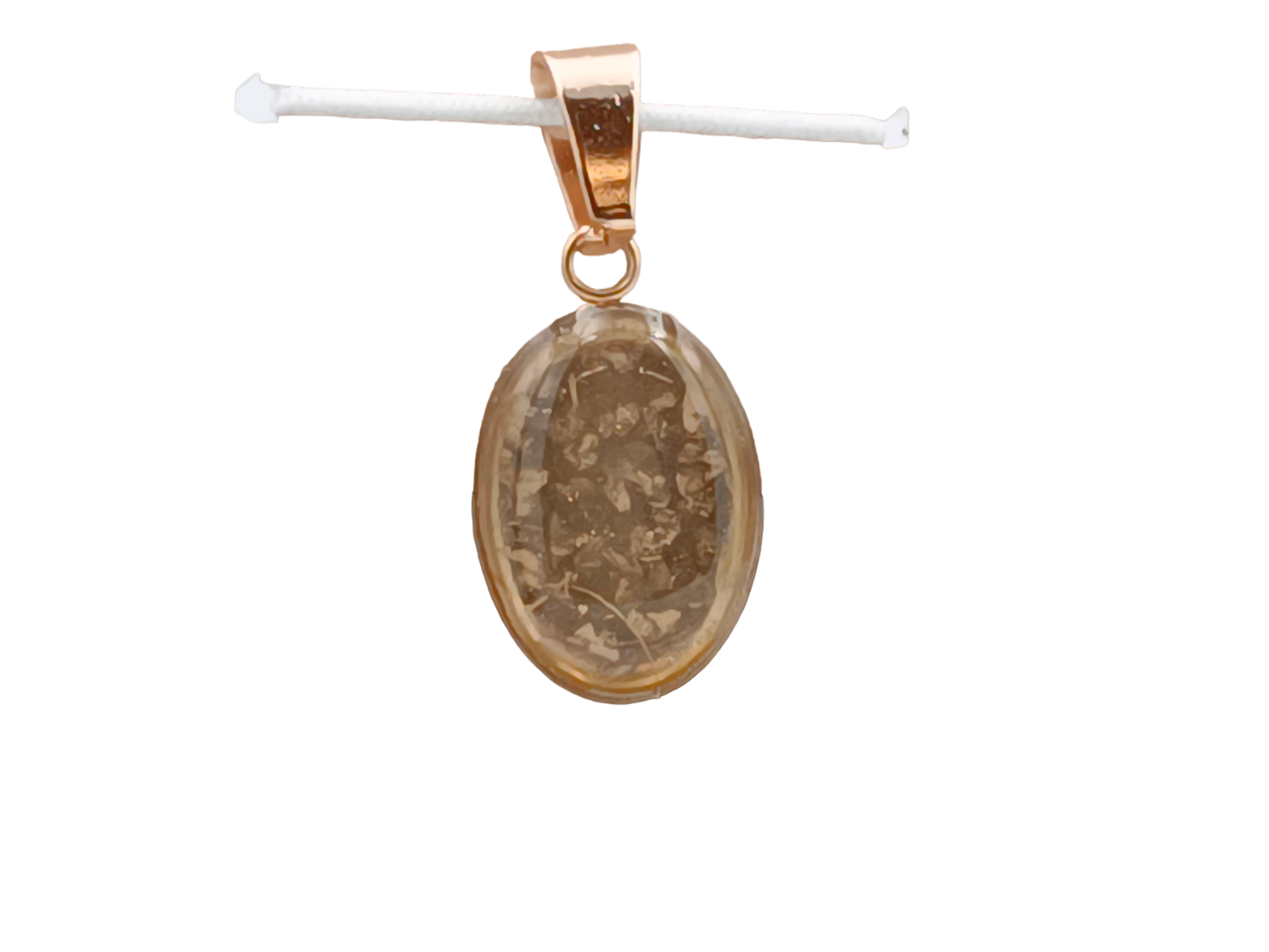 Bergkristall Schmuckanhänger - Oval 14 mm