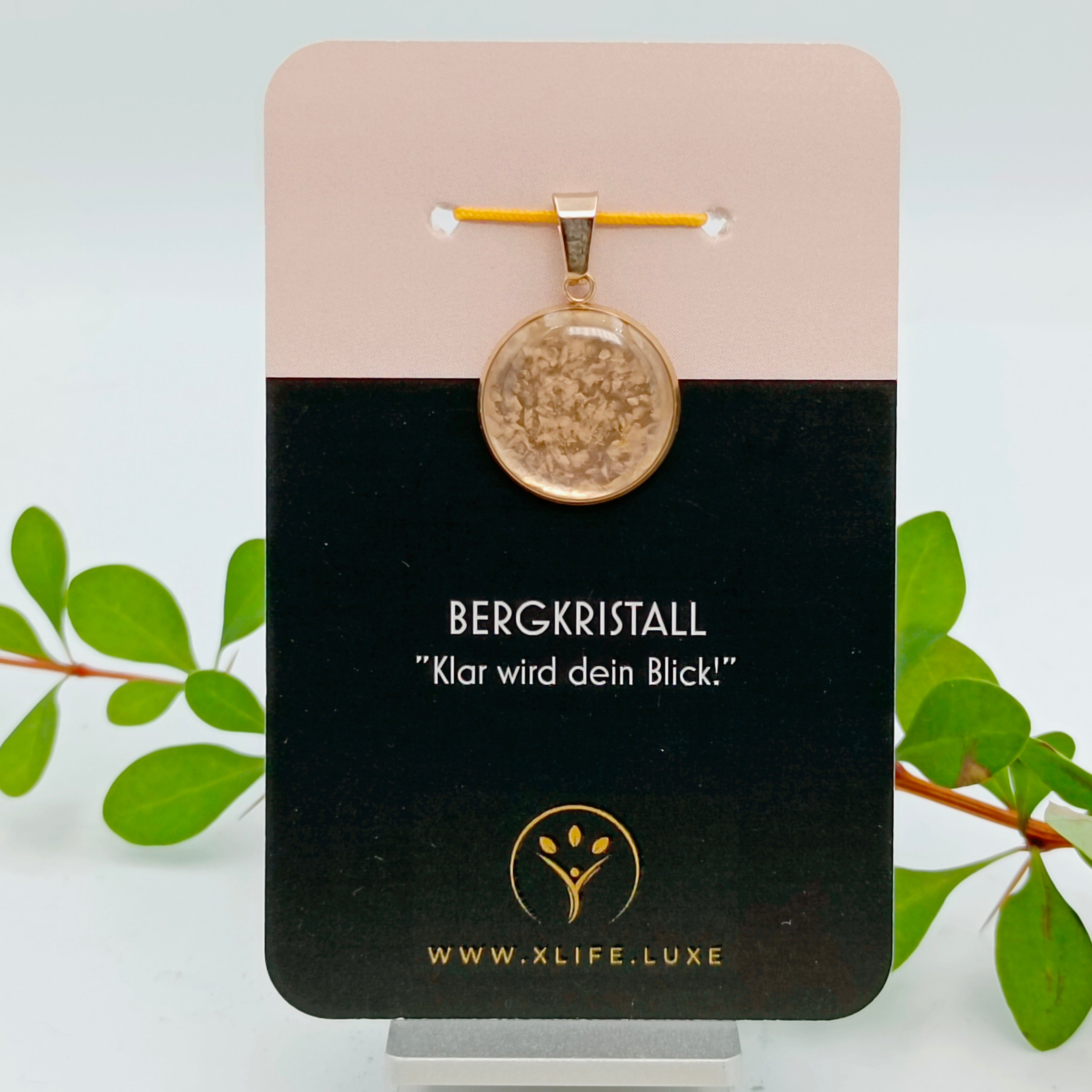 Bergkristall Schmuckanhänger - Rund 18 mm