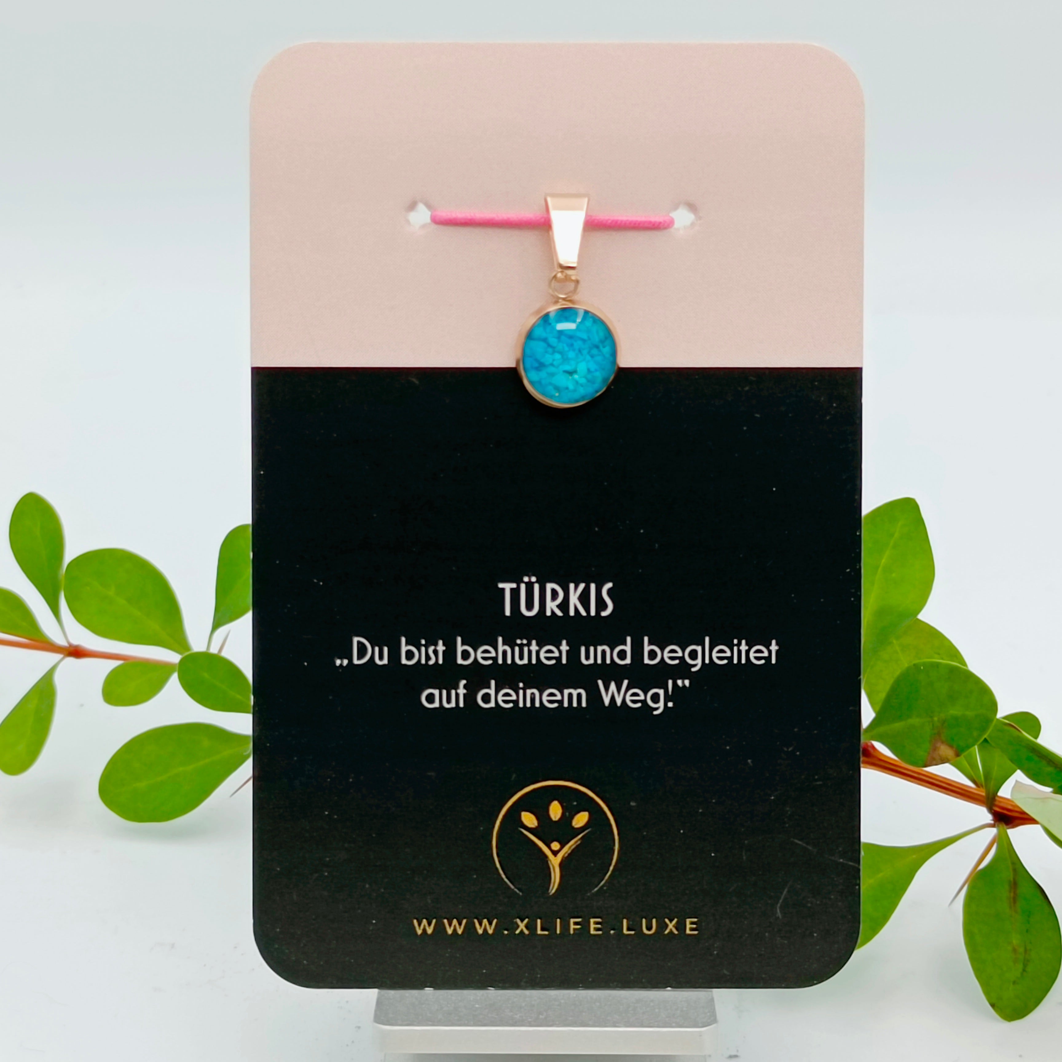 Türkis Schmuckanhänger - Rund 10 mm