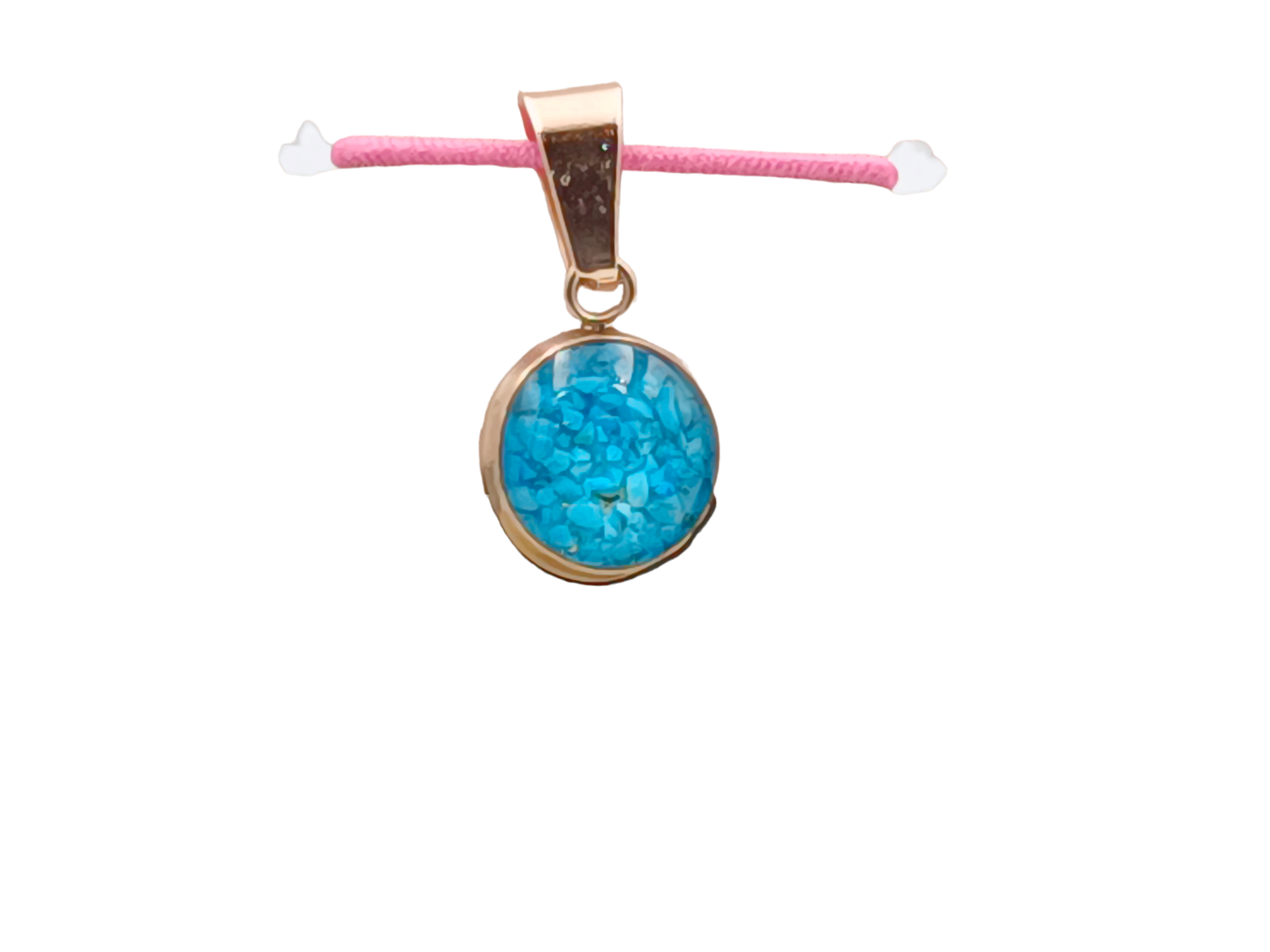 Türkis Schmuckanhänger - Rund 10 mm