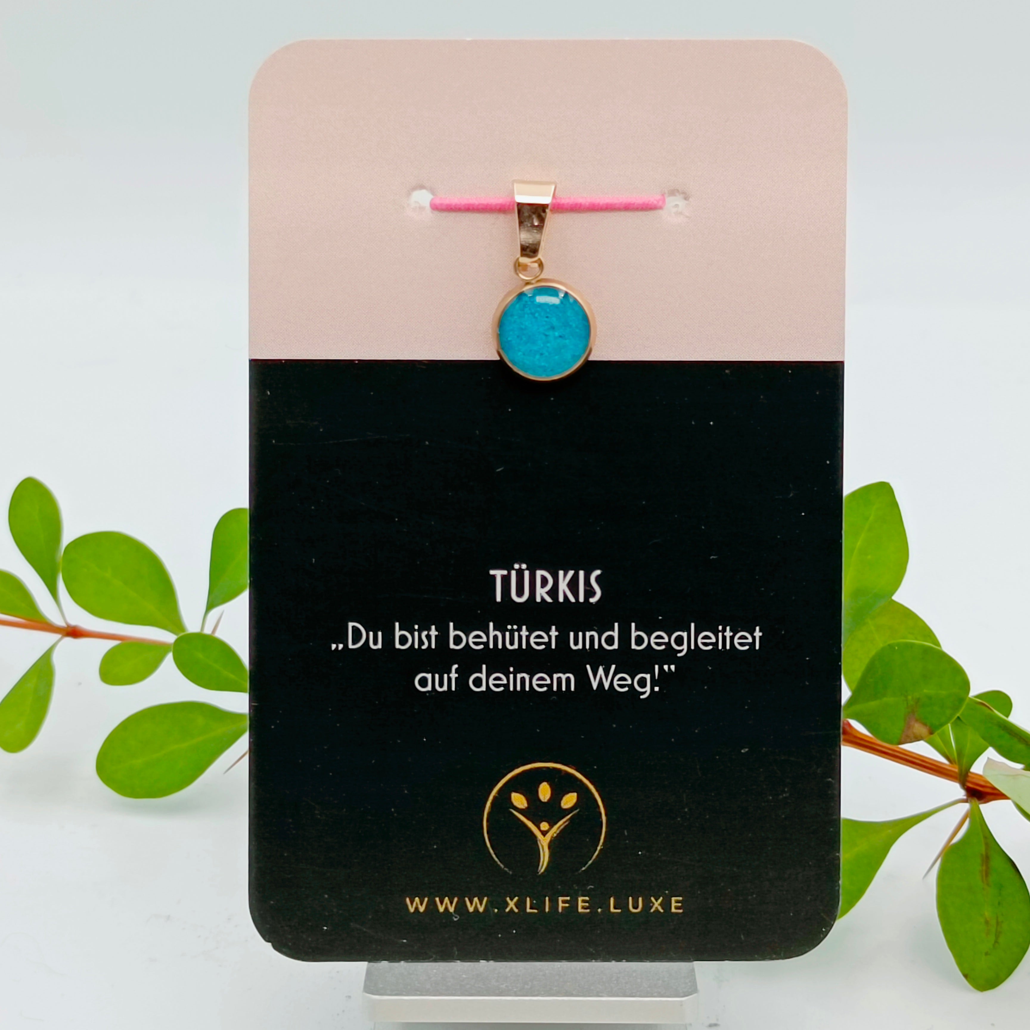 Türkis Schmuckanhänger - Rund 10 mm