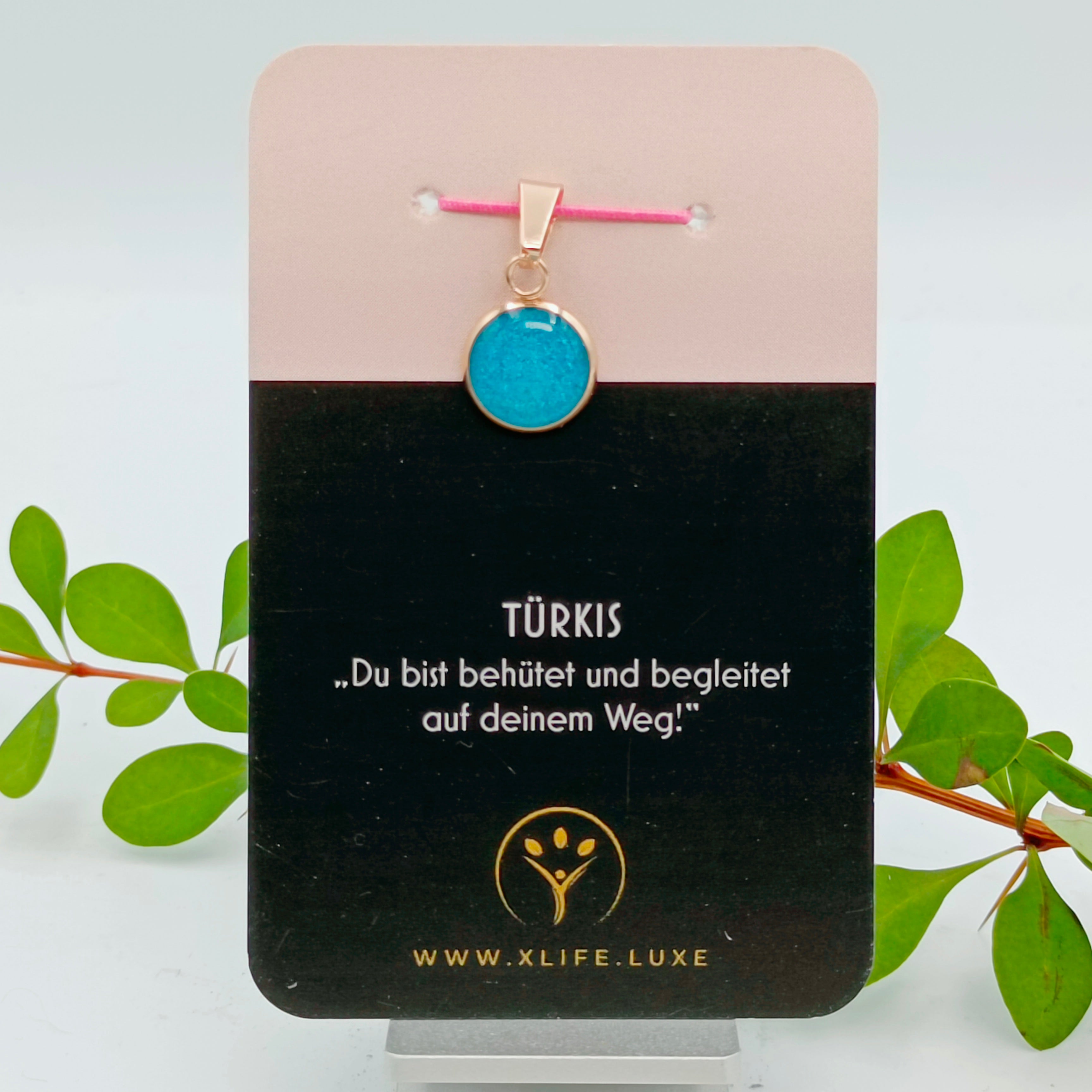 Türkis Schmuckanhänger - Rund 12 mm