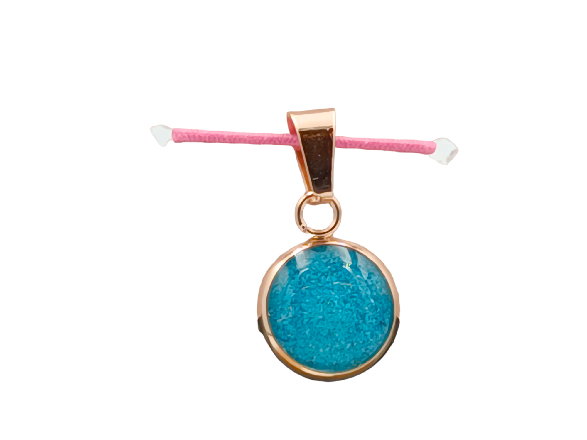 Türkis Schmuckanhänger - Rund 12 mm