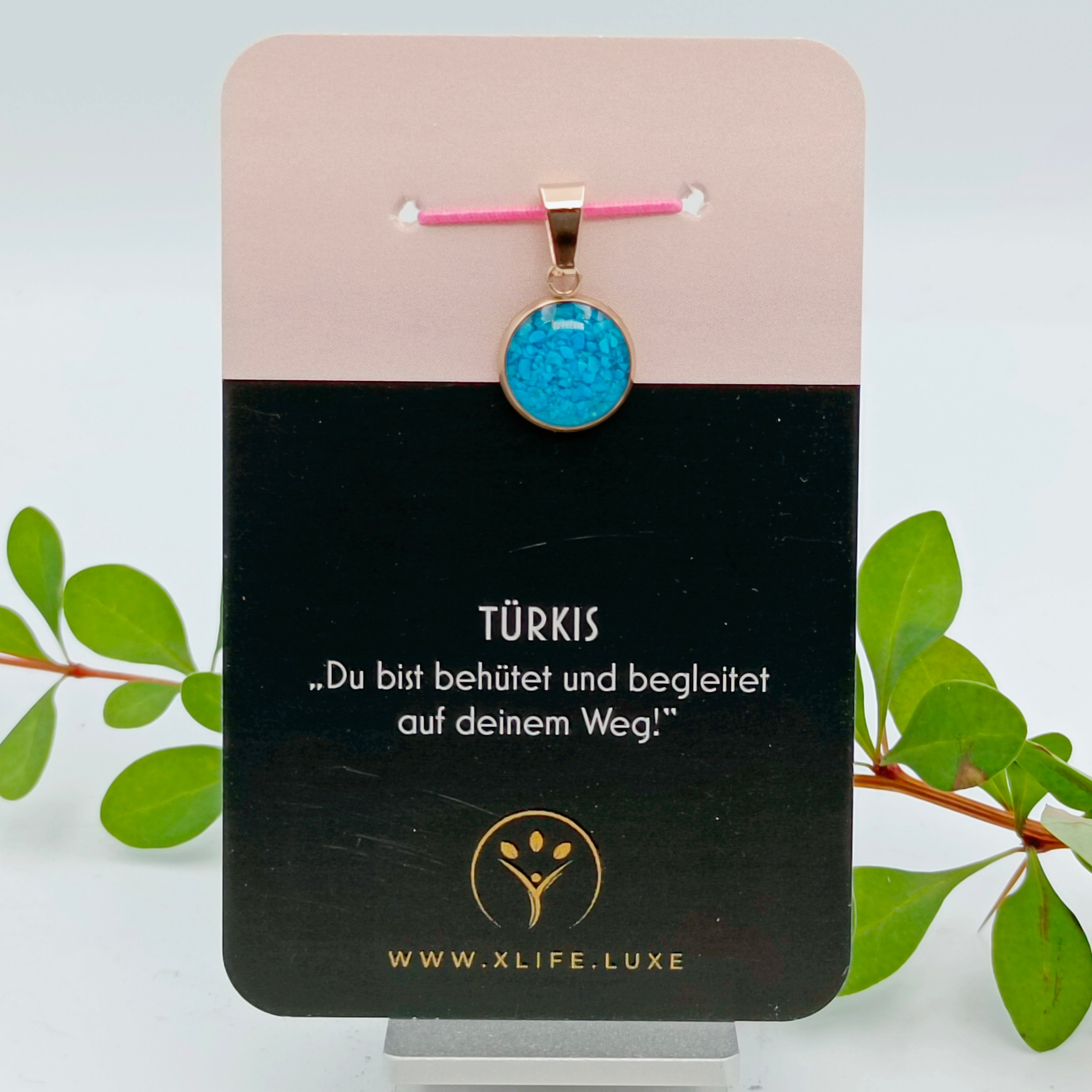 Türkis Schmuckanhänger - Rund 12 mm