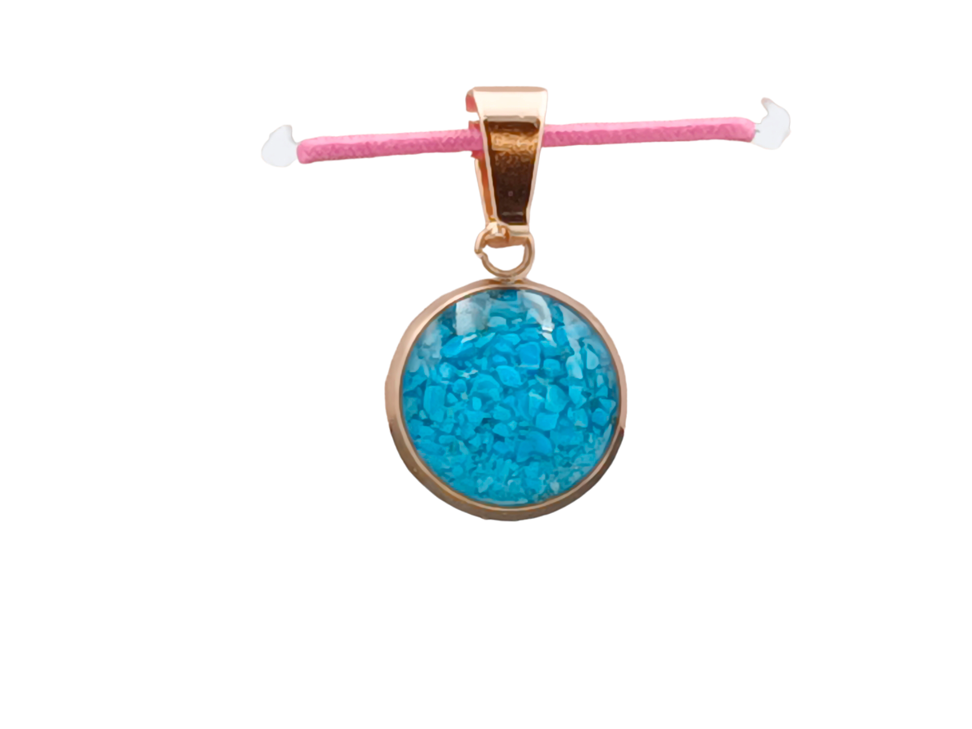 Türkis Schmuckanhänger - Rund 12 mm