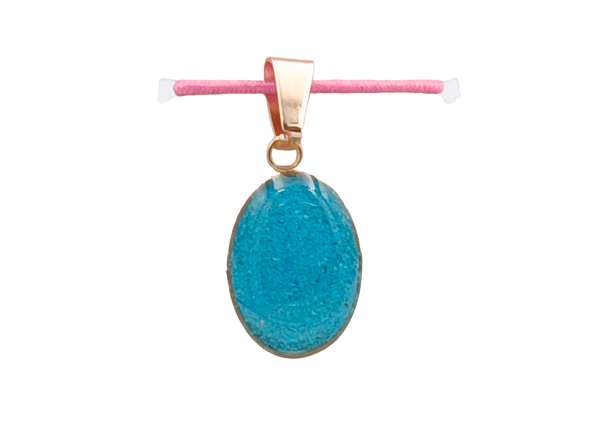 Türkis Schmuckanhänger - Oval 14 mm