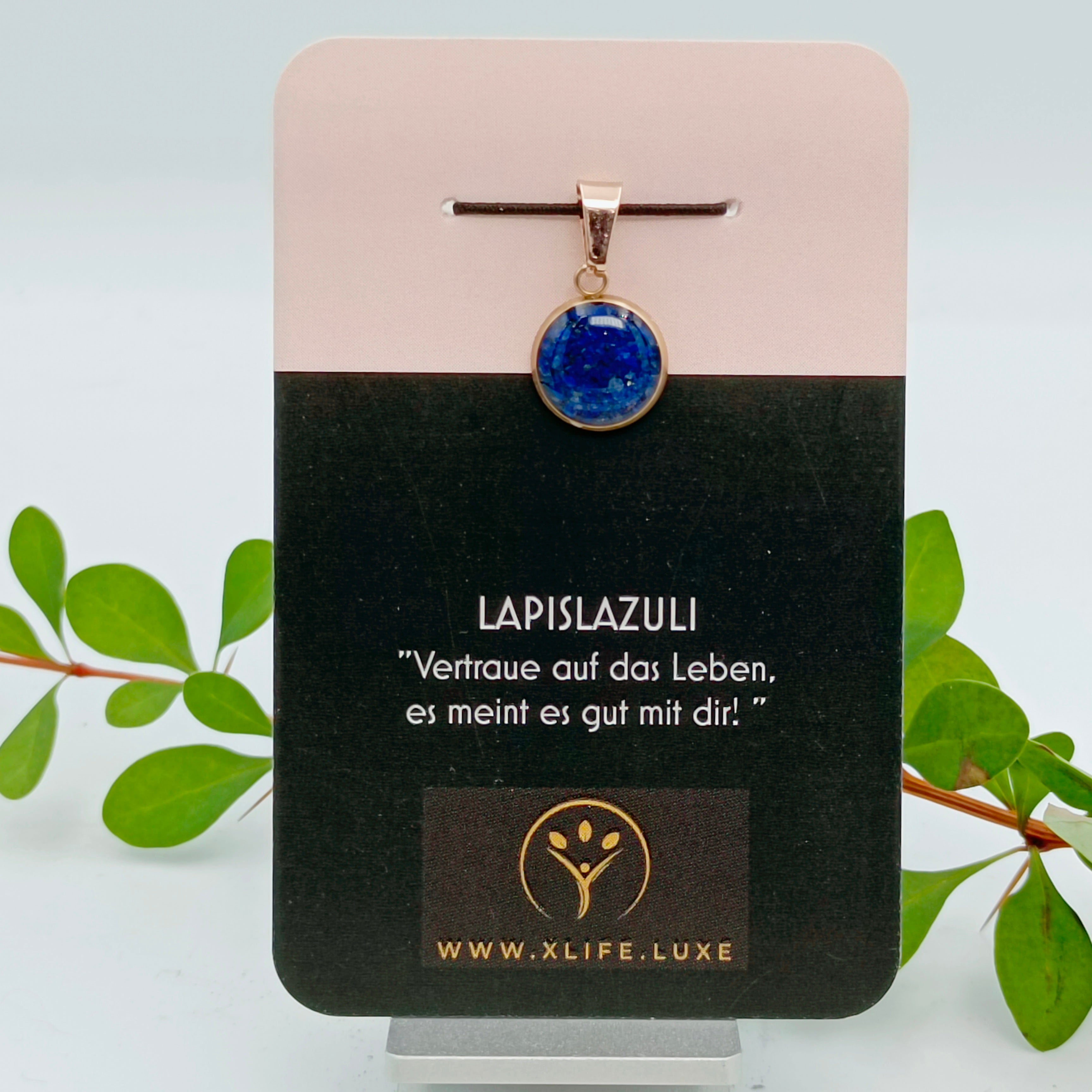 Lapislazuli Schmuckanhänger - Rund 12 mm