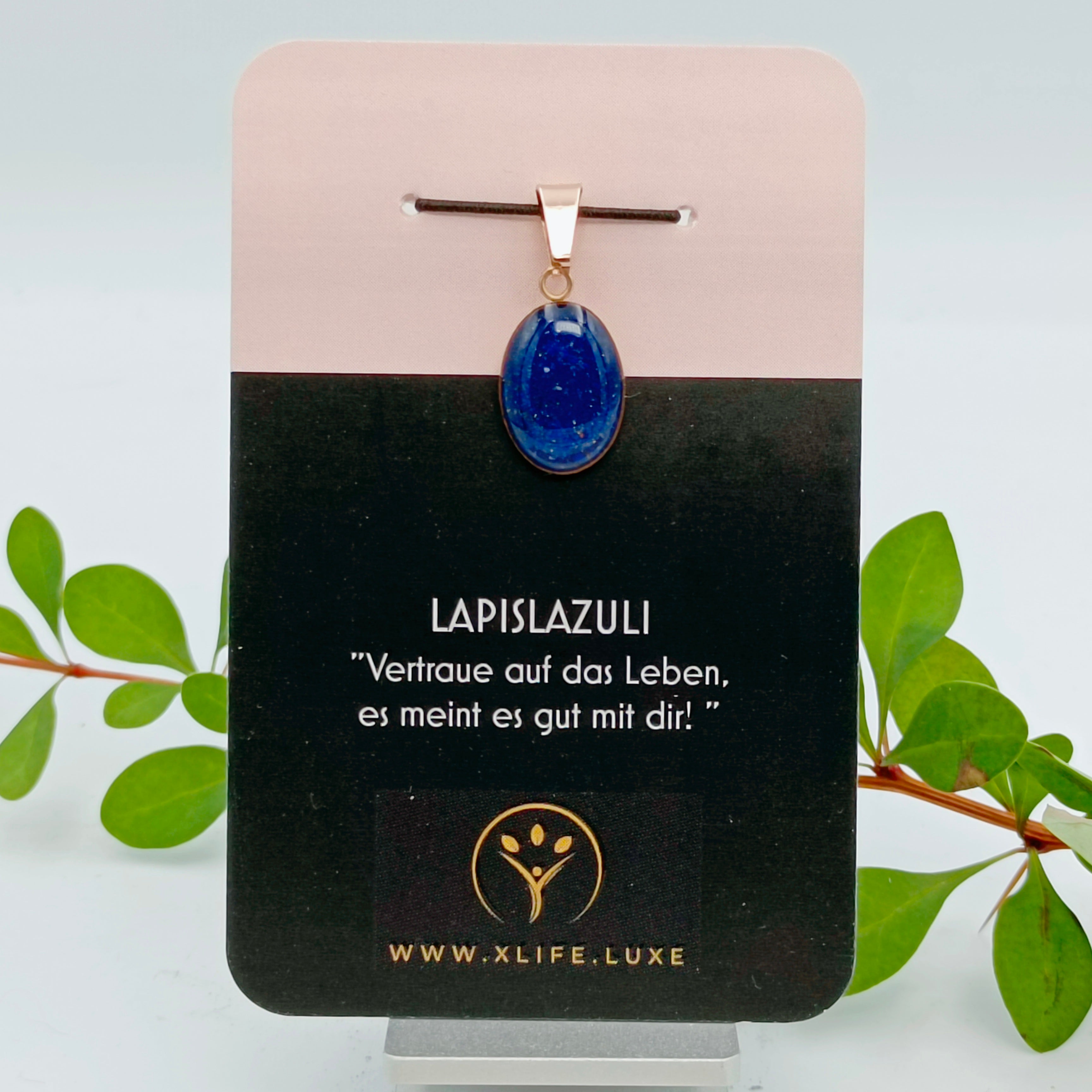 Lapislazuli Schmuckanhänger - Oval 14 mm