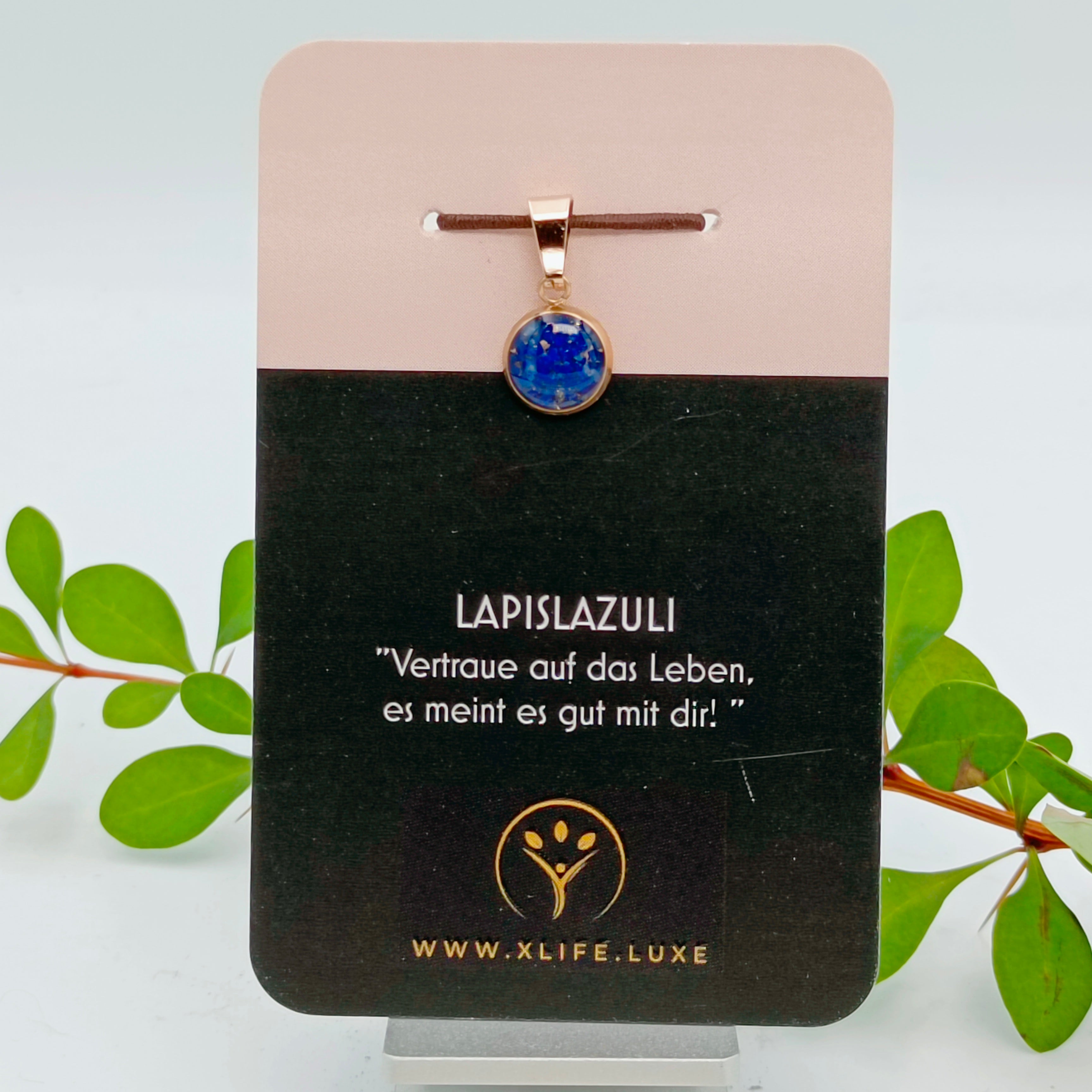 Lapislazuli Schmuckanhänger - Rund 10 mm