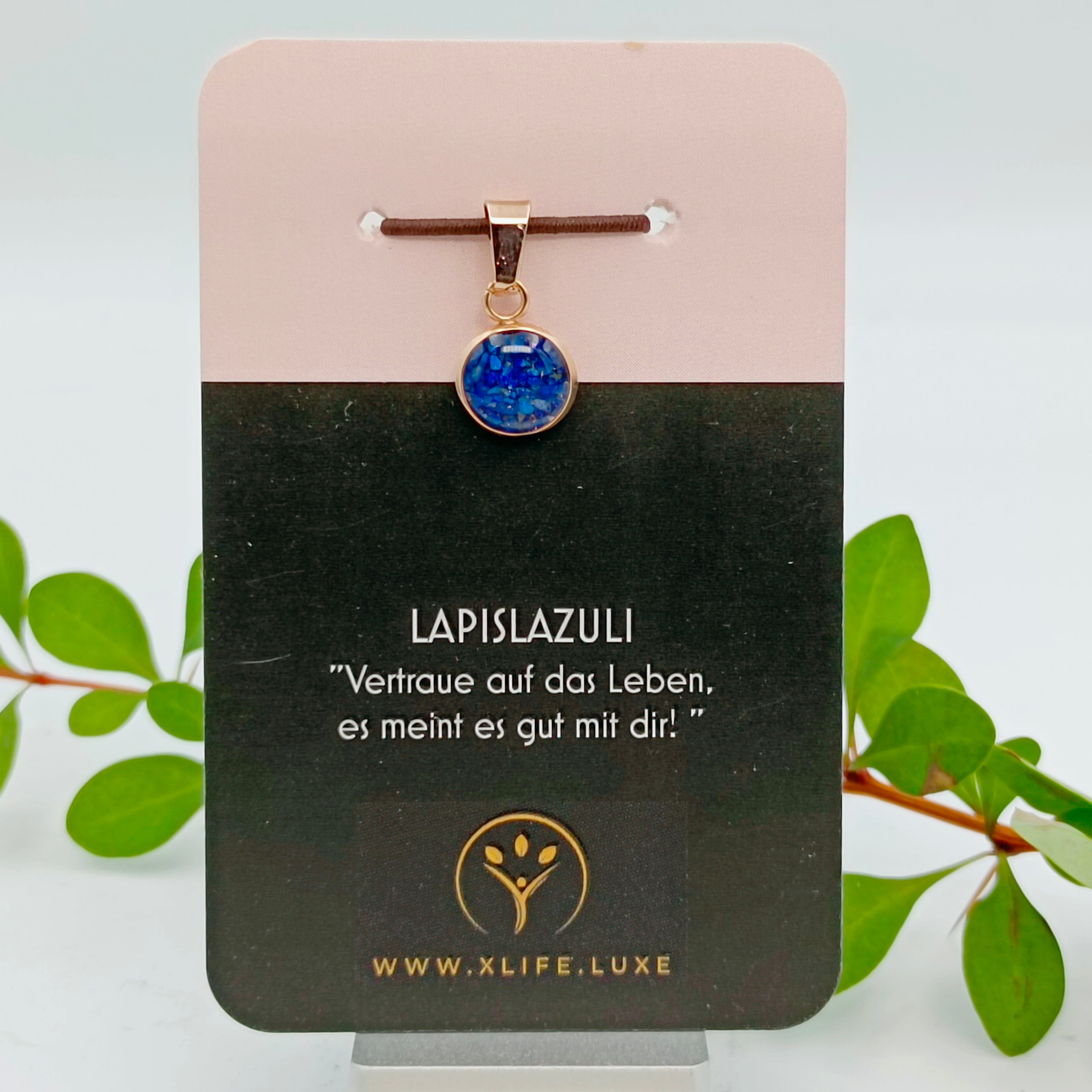 Lapislazuli Schmuckanhänger - Rund 10 mm