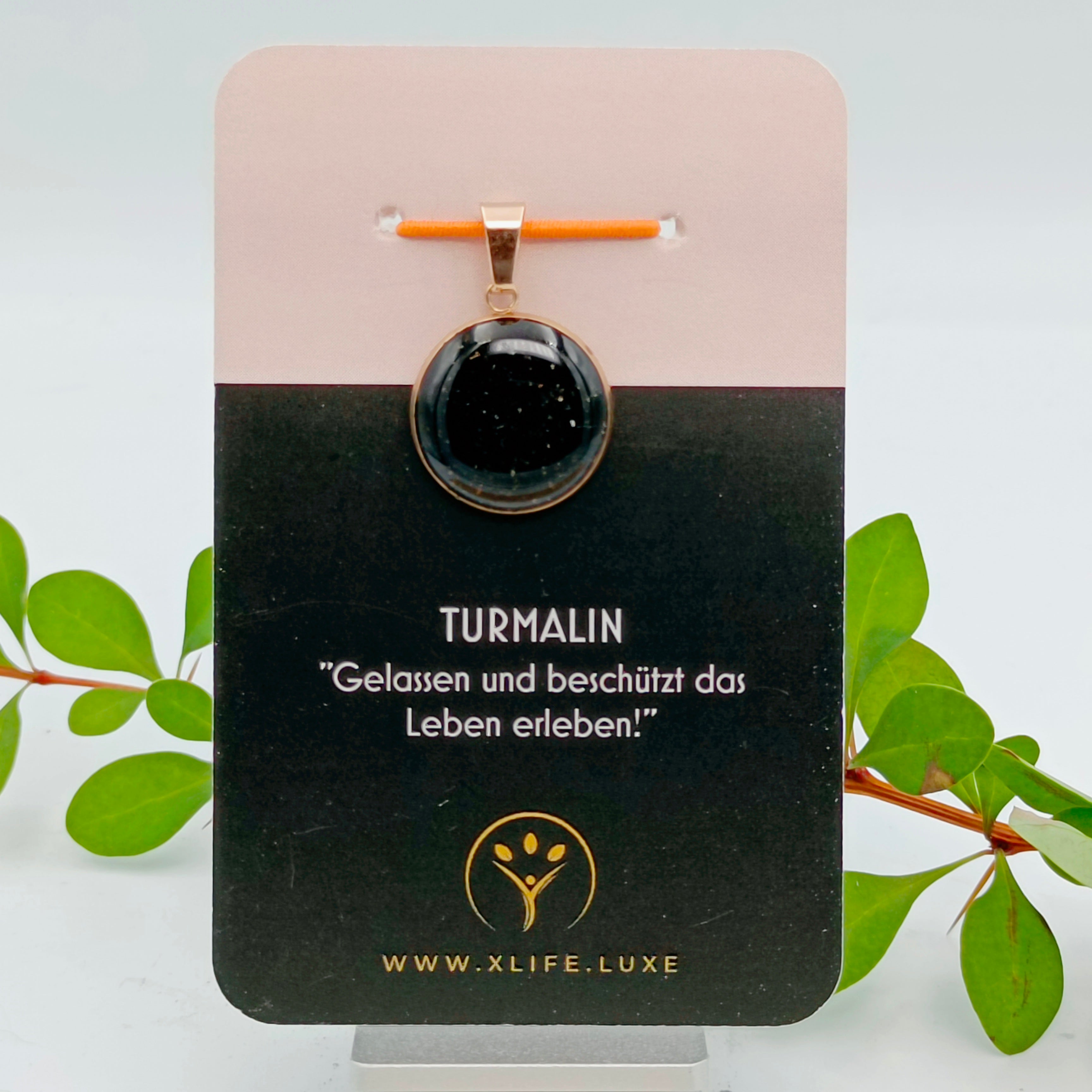 Turmalin Schmuckanhänger - Rund 18 mm