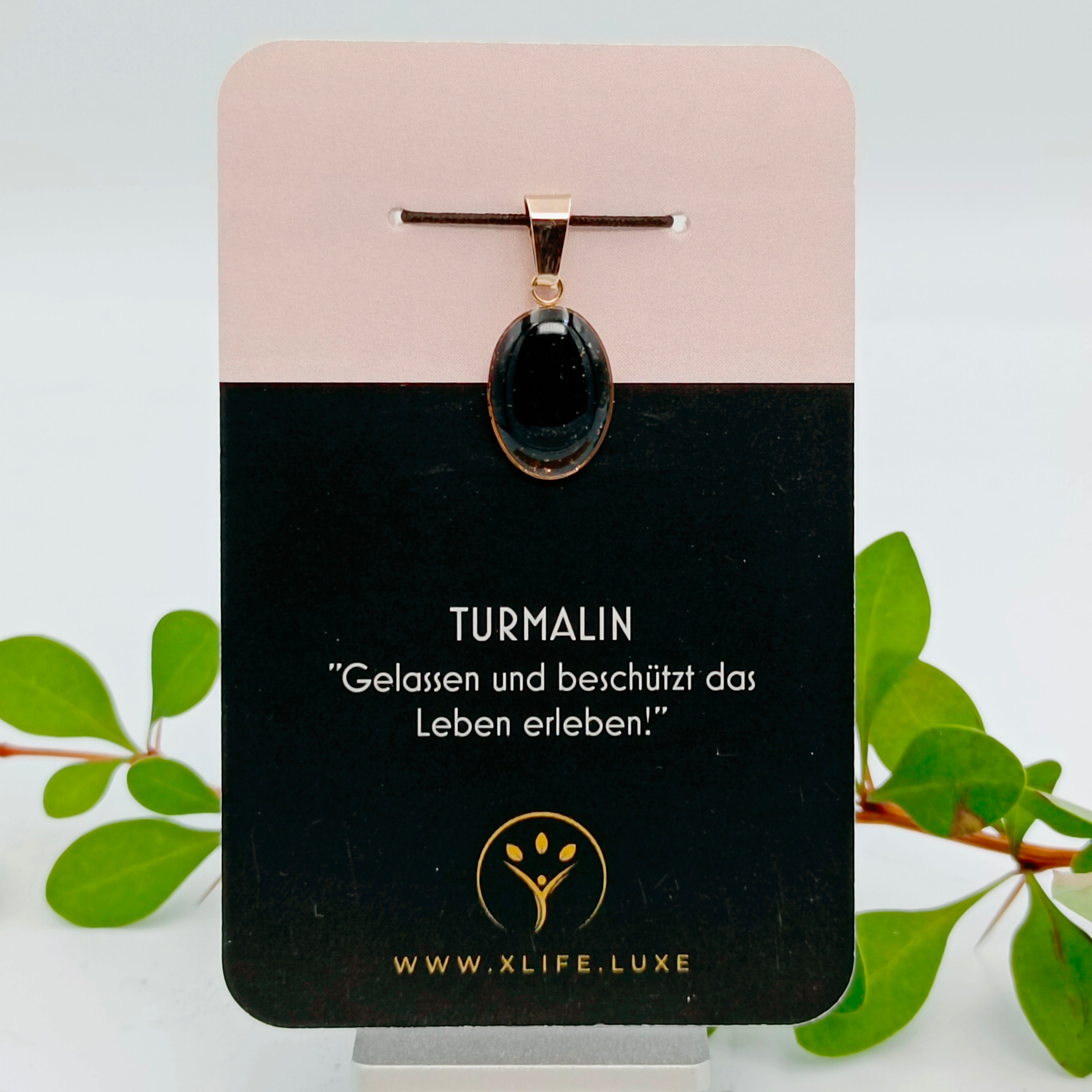 Turmalin Schmuckanhänger - Oval 14 mm