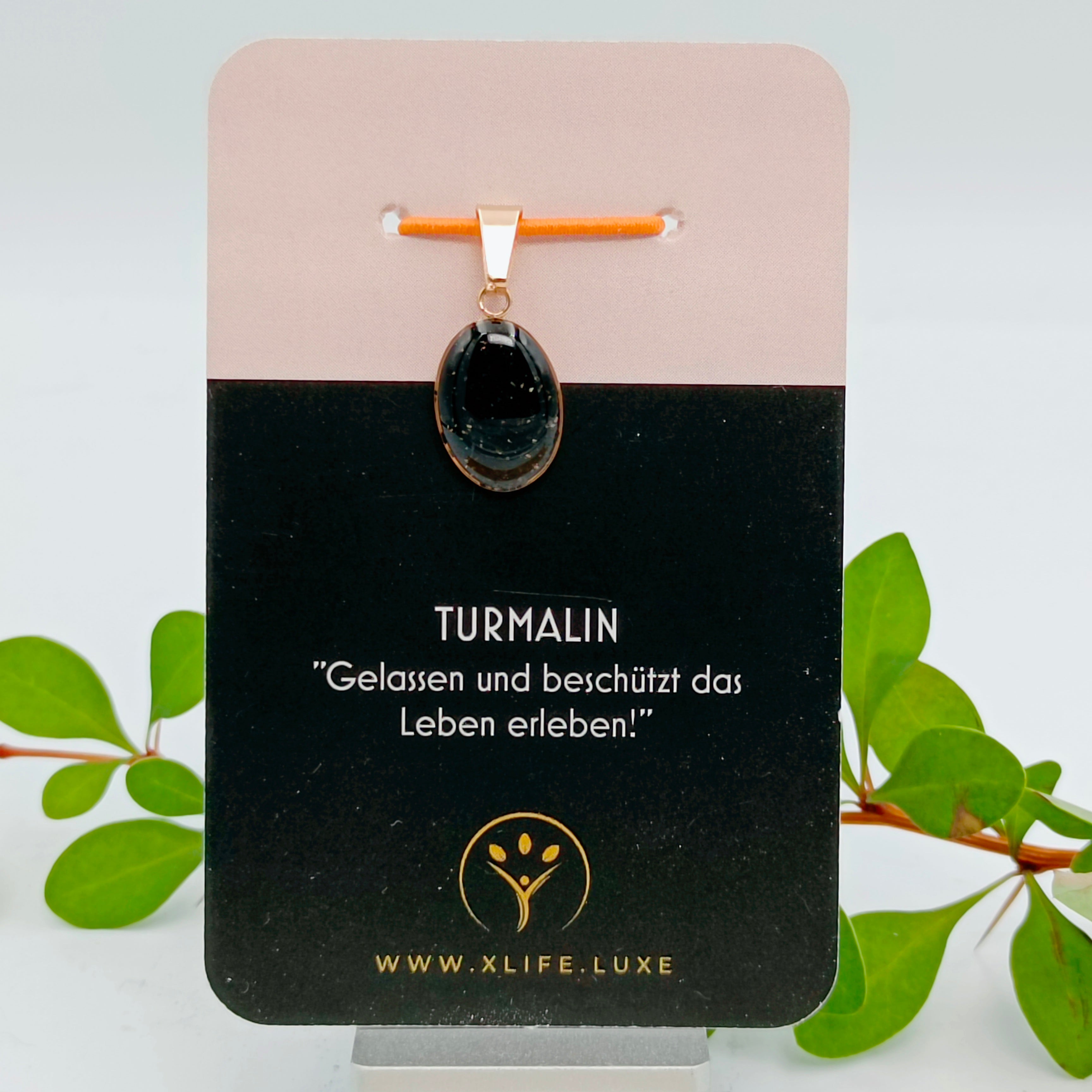 Turmalin Schmuckanhänger - Oval 14 mm