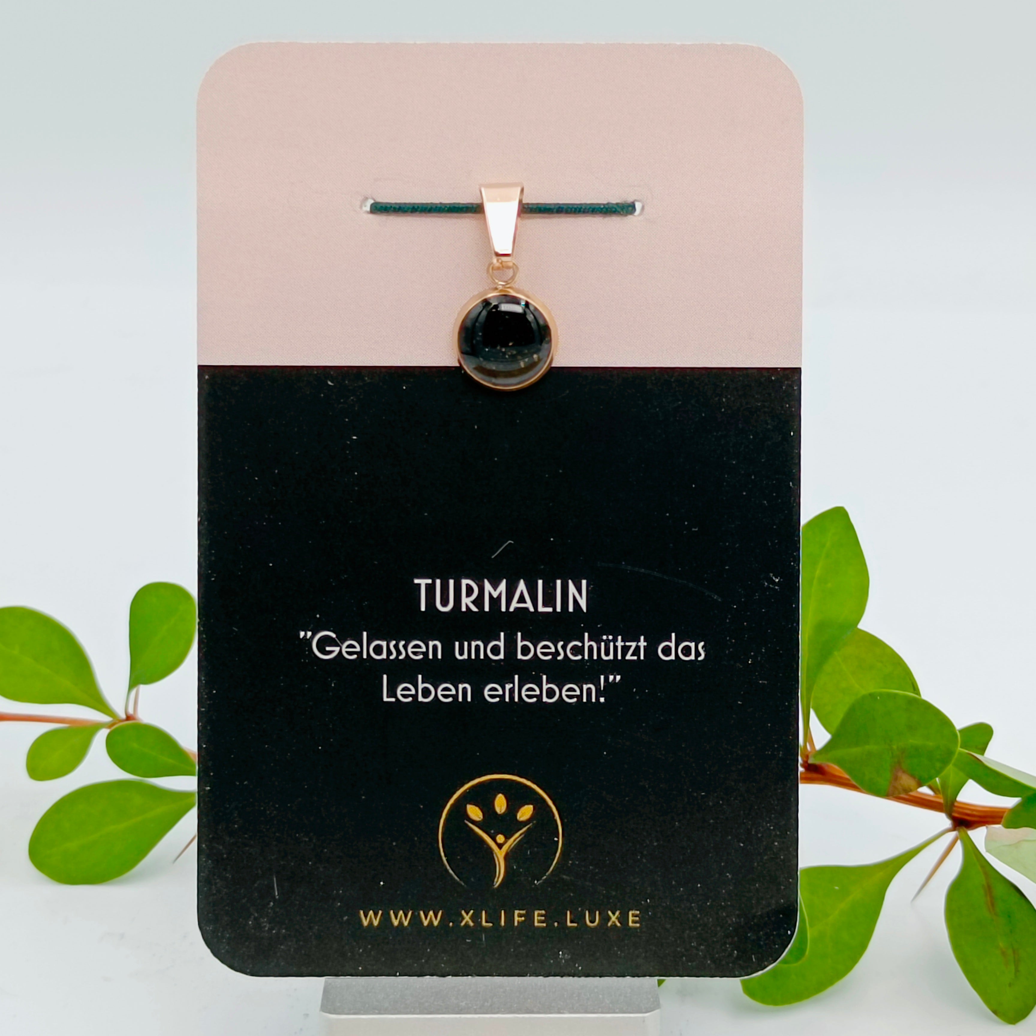 Turmalin Schmuckanhänger - Rund  10 mm