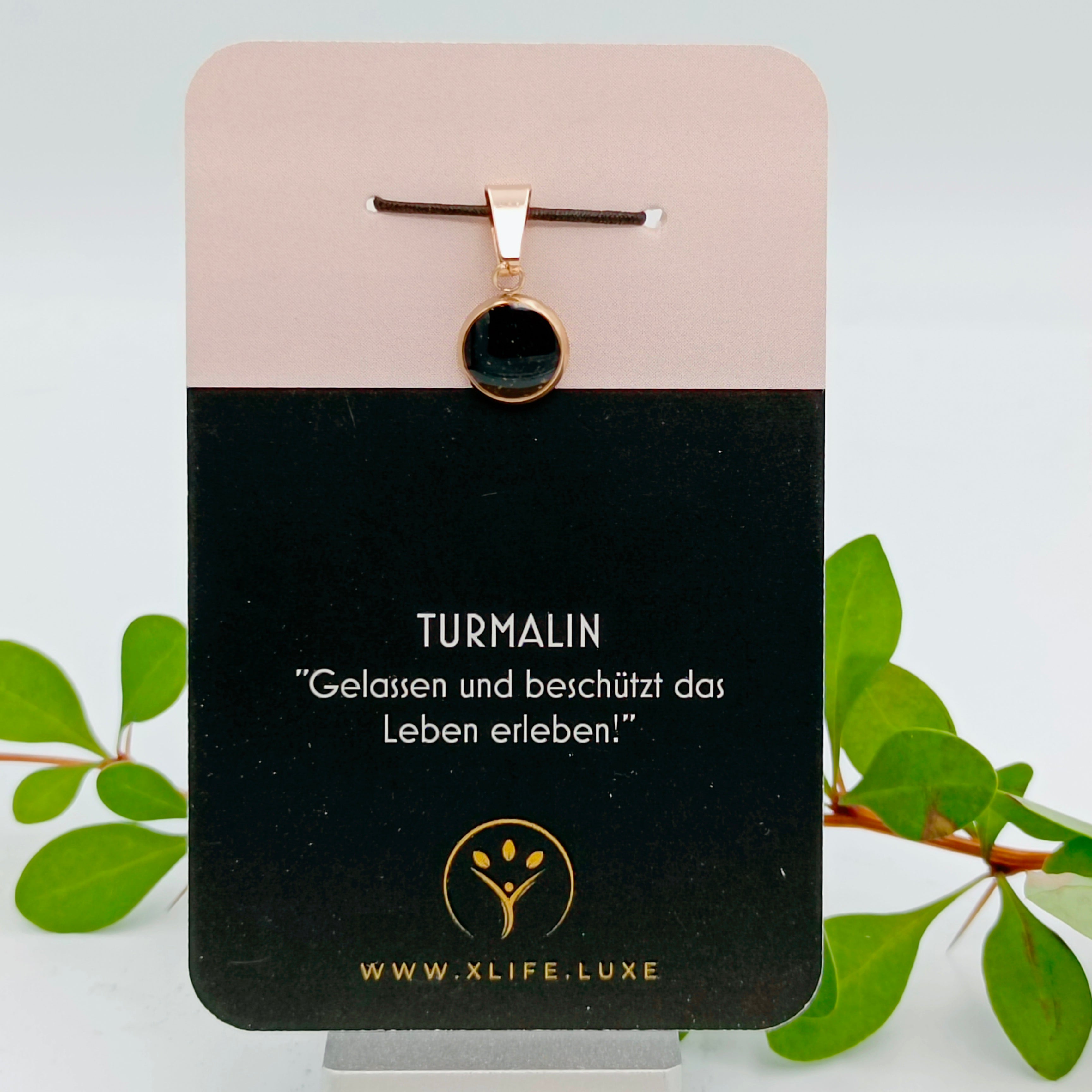 Turmalin Schmuckanhänger - Rund 10 mm