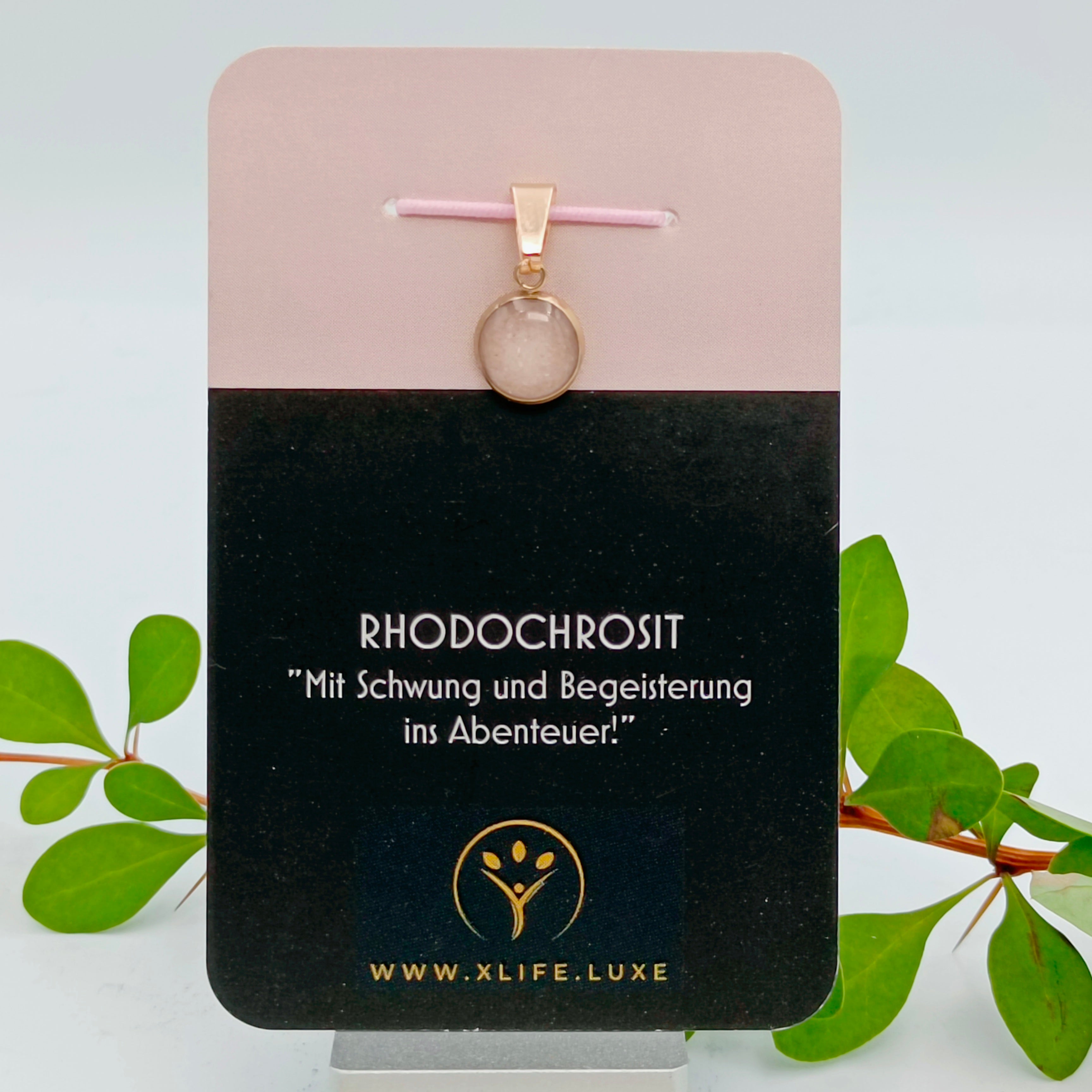 Rhodochrosit Schmuckanhänger - Rund 10mm