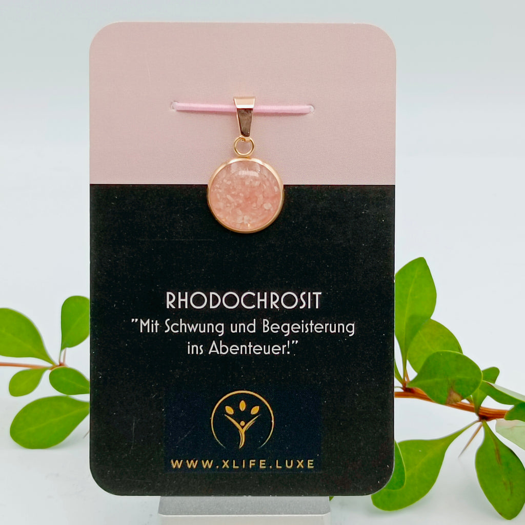 Rhodochrosit Schmuckanhänger - Rund 14mm