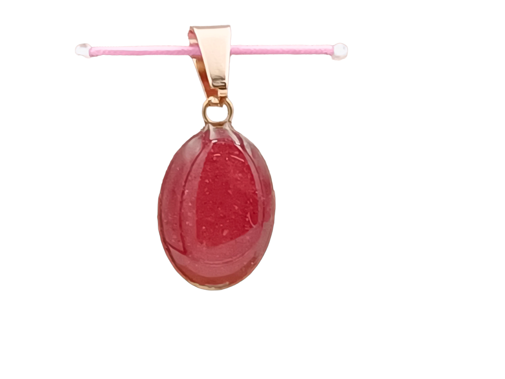 Thulit Schmuckanhänger - Oval 14mm