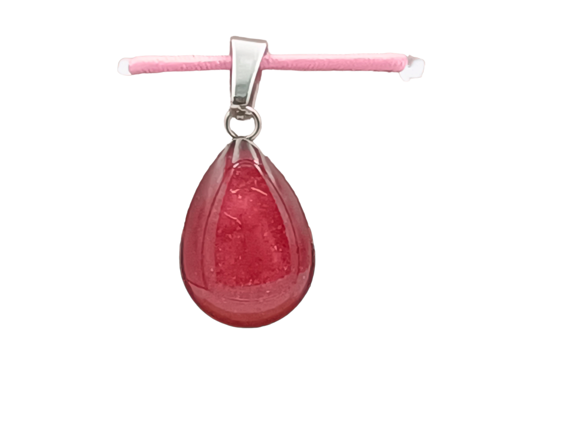Thulit Schmuckanhänger - Tropfen 14mm