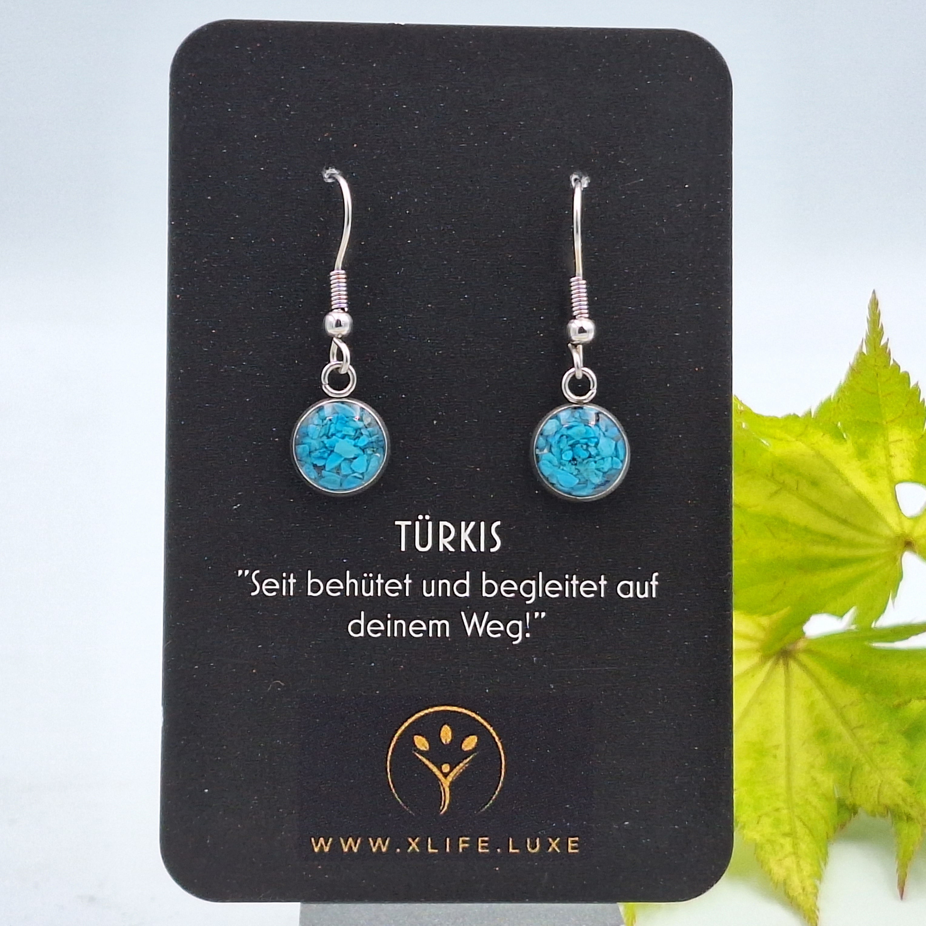 Ohrhänger Türkis 10mm Edelstahl