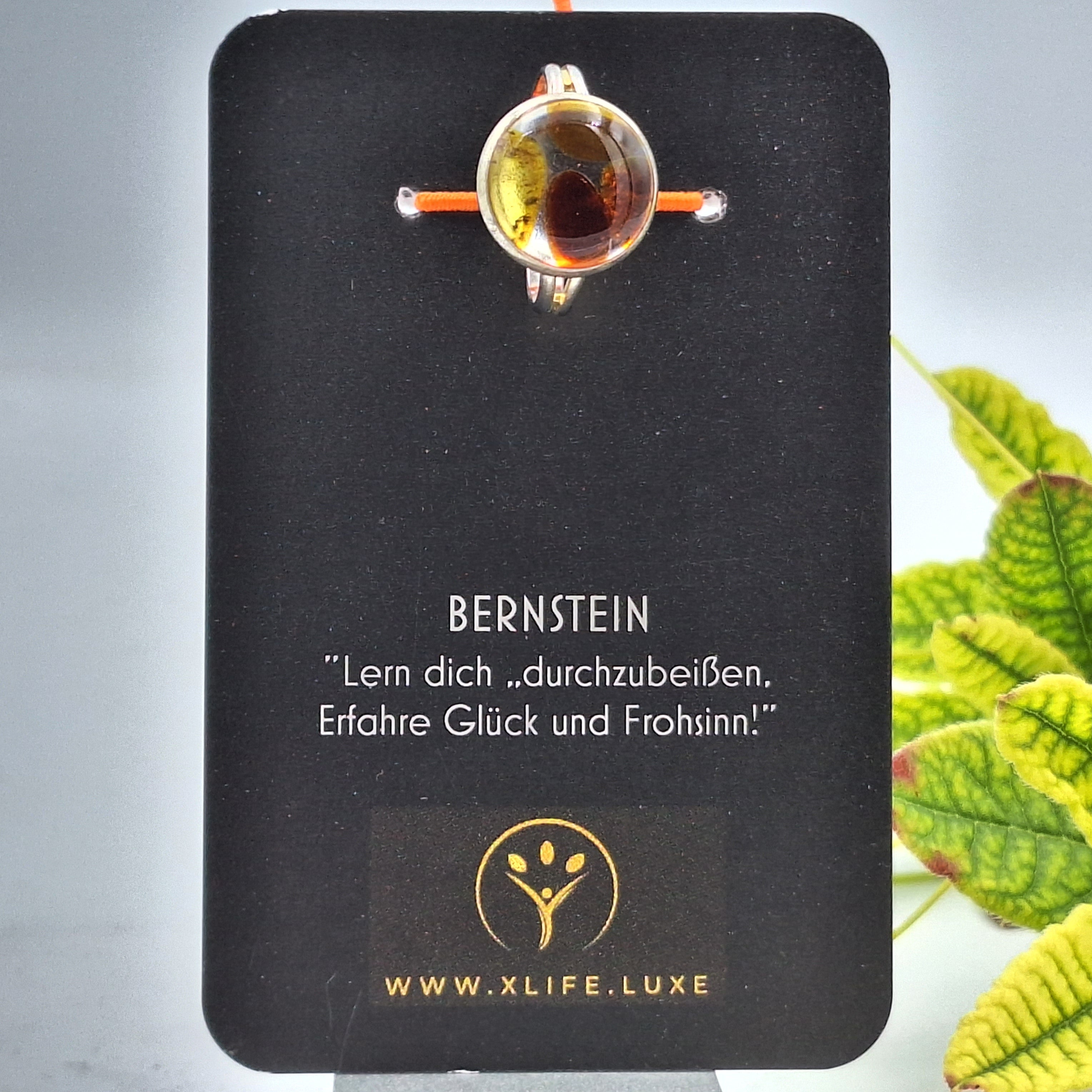 Bernstein Messing Ring 14mm