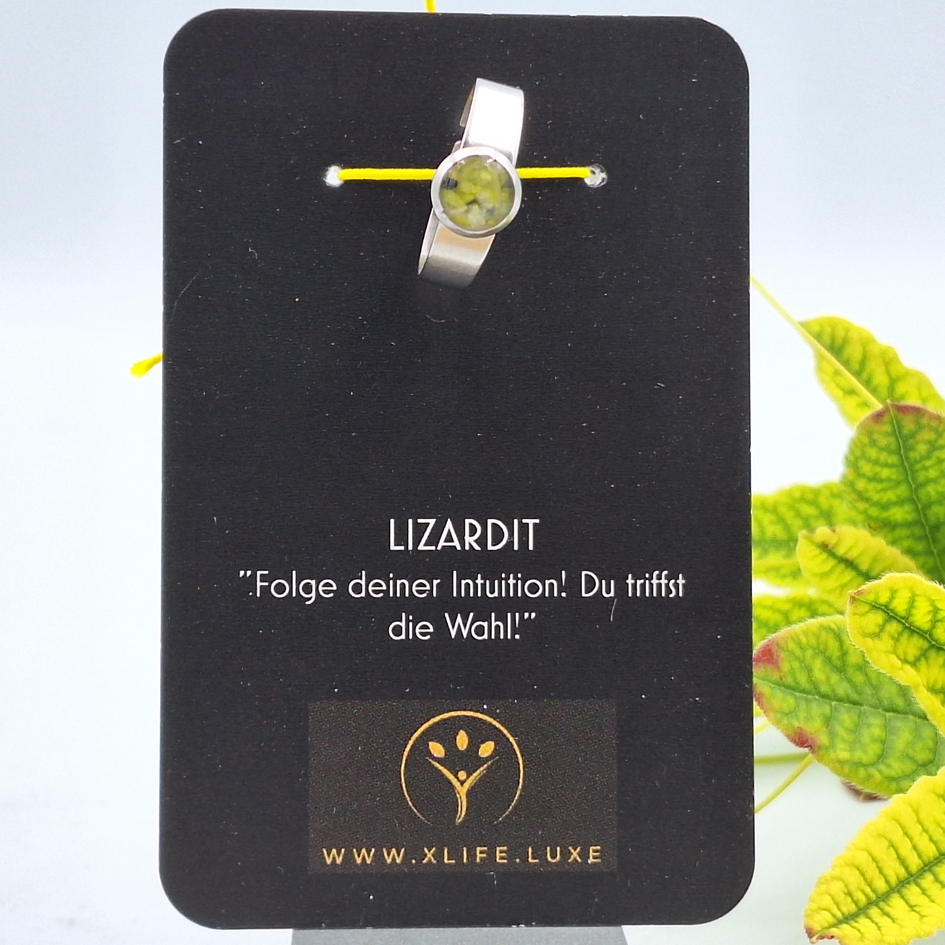 Lizardit Edelstahl Ring 8mm