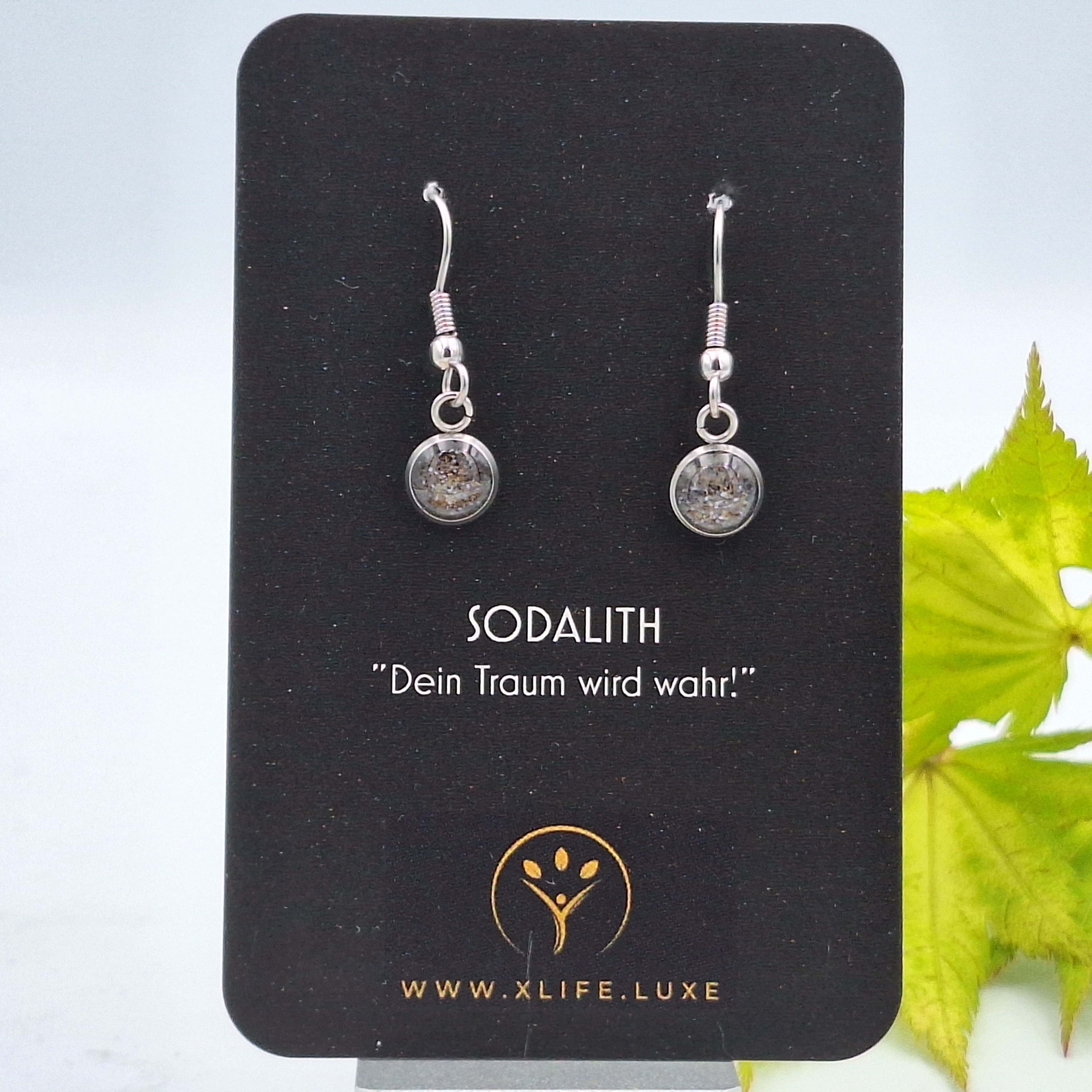 Ohrhänger Sodalith 8mm Edelstahl