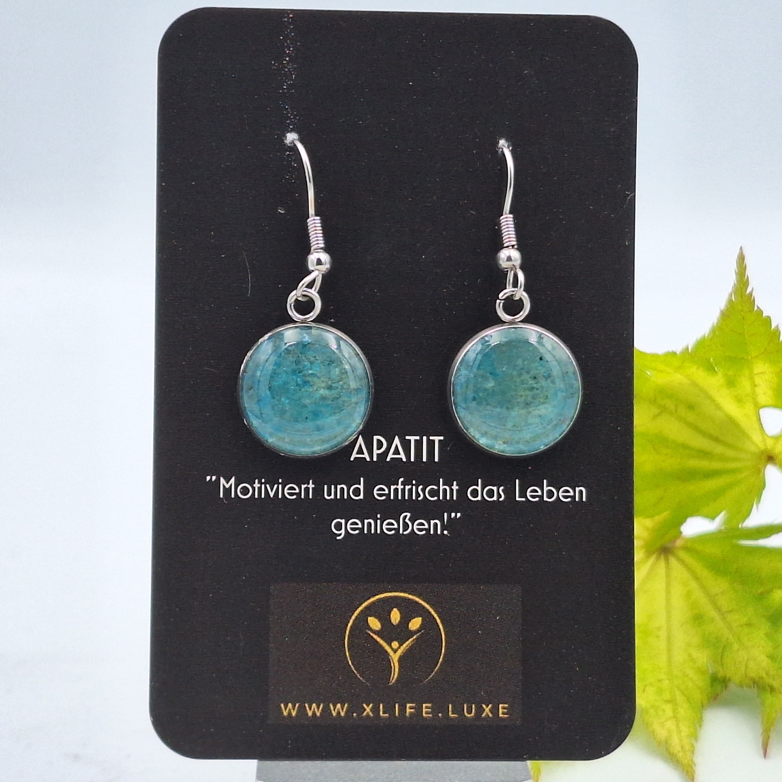 Ohrhänger Apatit 16mm Edelstahl