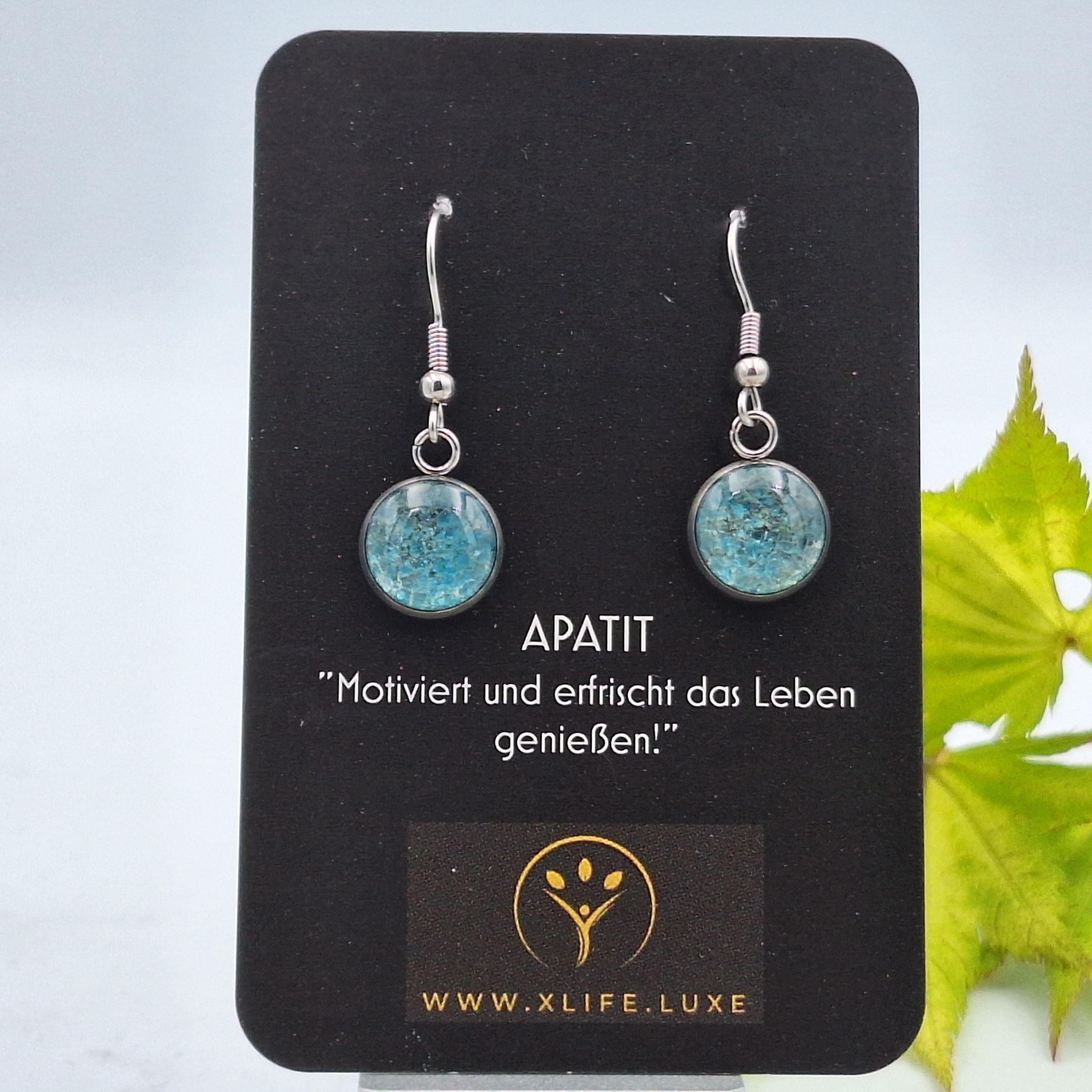Ohrhänger Apatit 12mm Edelstahl