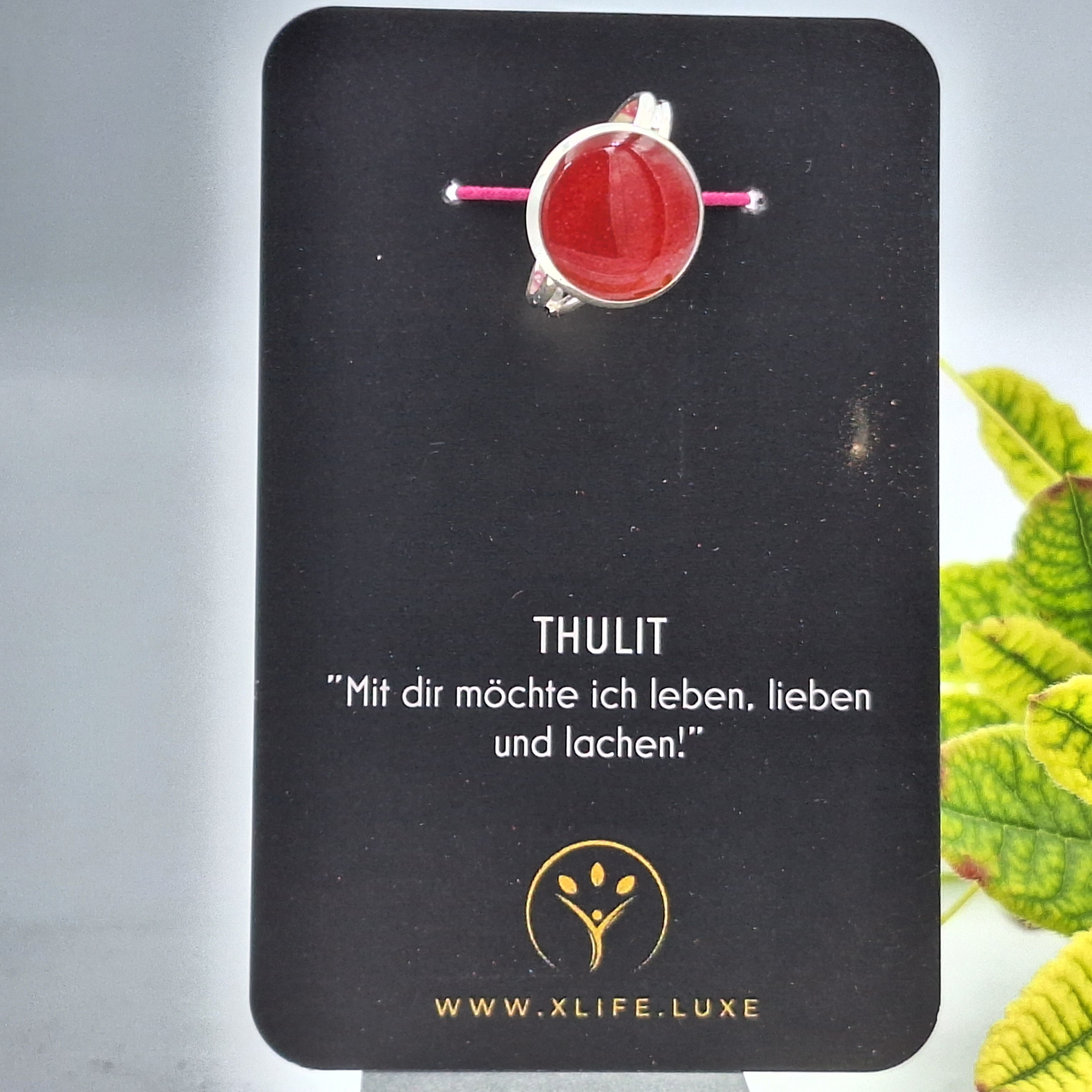 Thulit Messing Ring 14mm