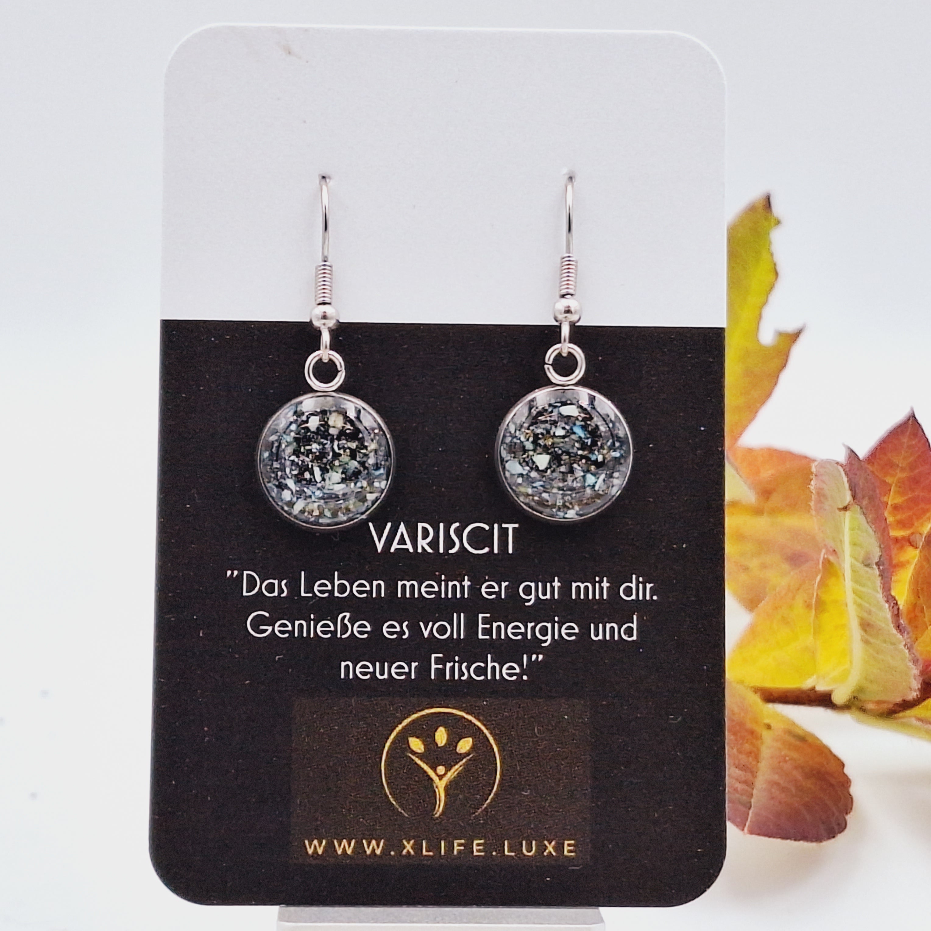 Ohrhänger Variscit 14mm Edelstahl