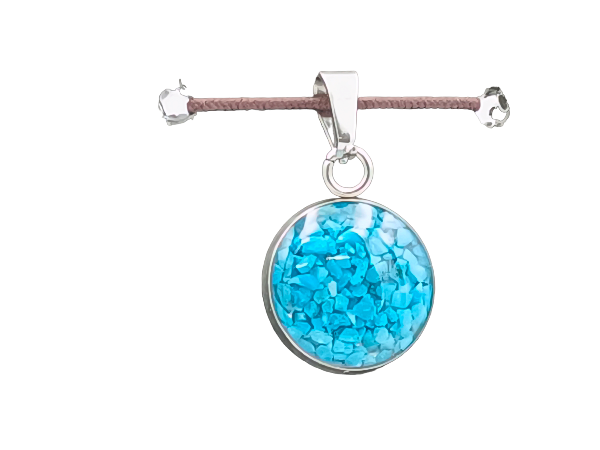 Türkis Schmuckanhänger - Rund 14 mm