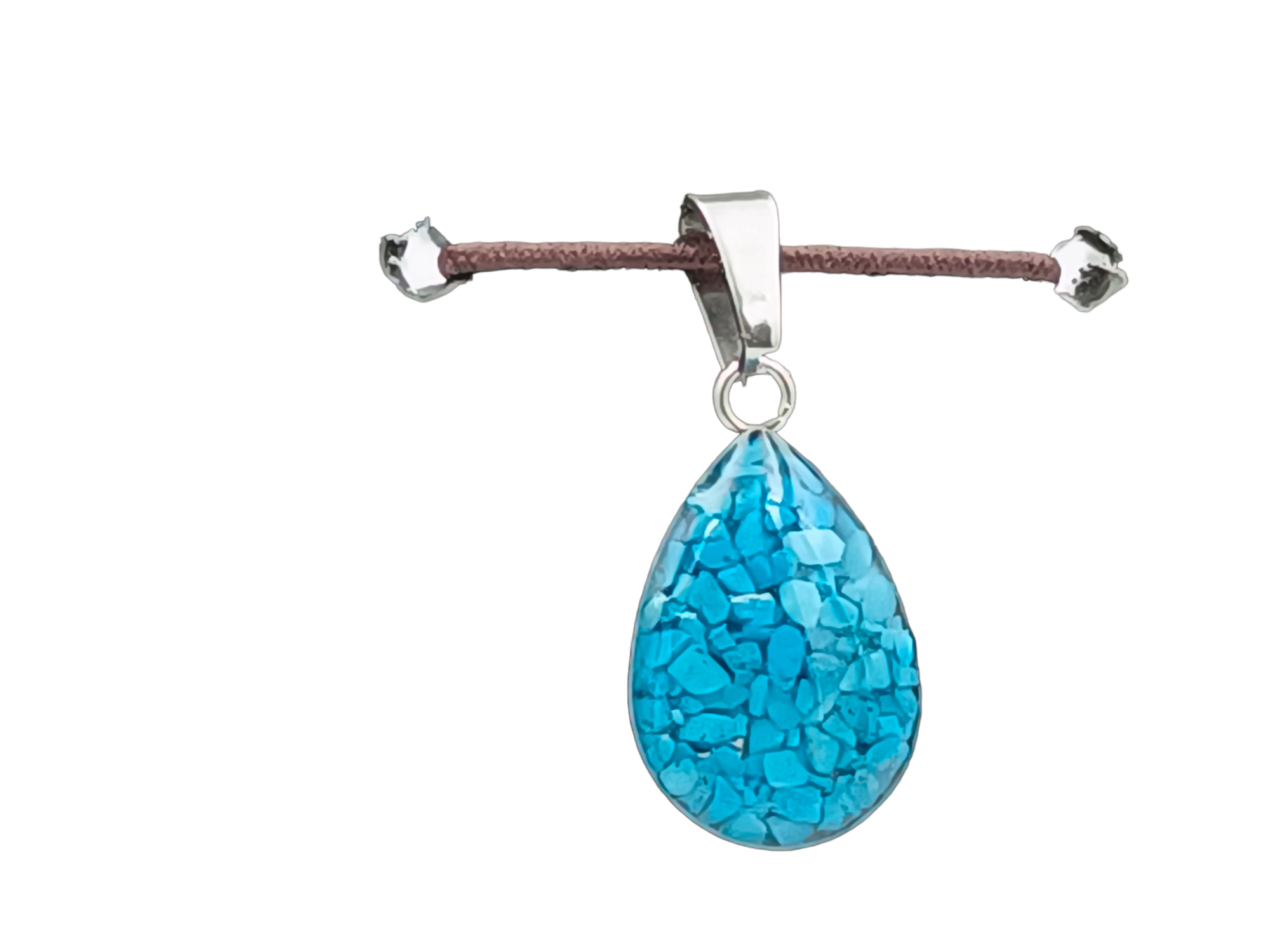 Türkis Schmuckanhänger - Tropfen 14 mm