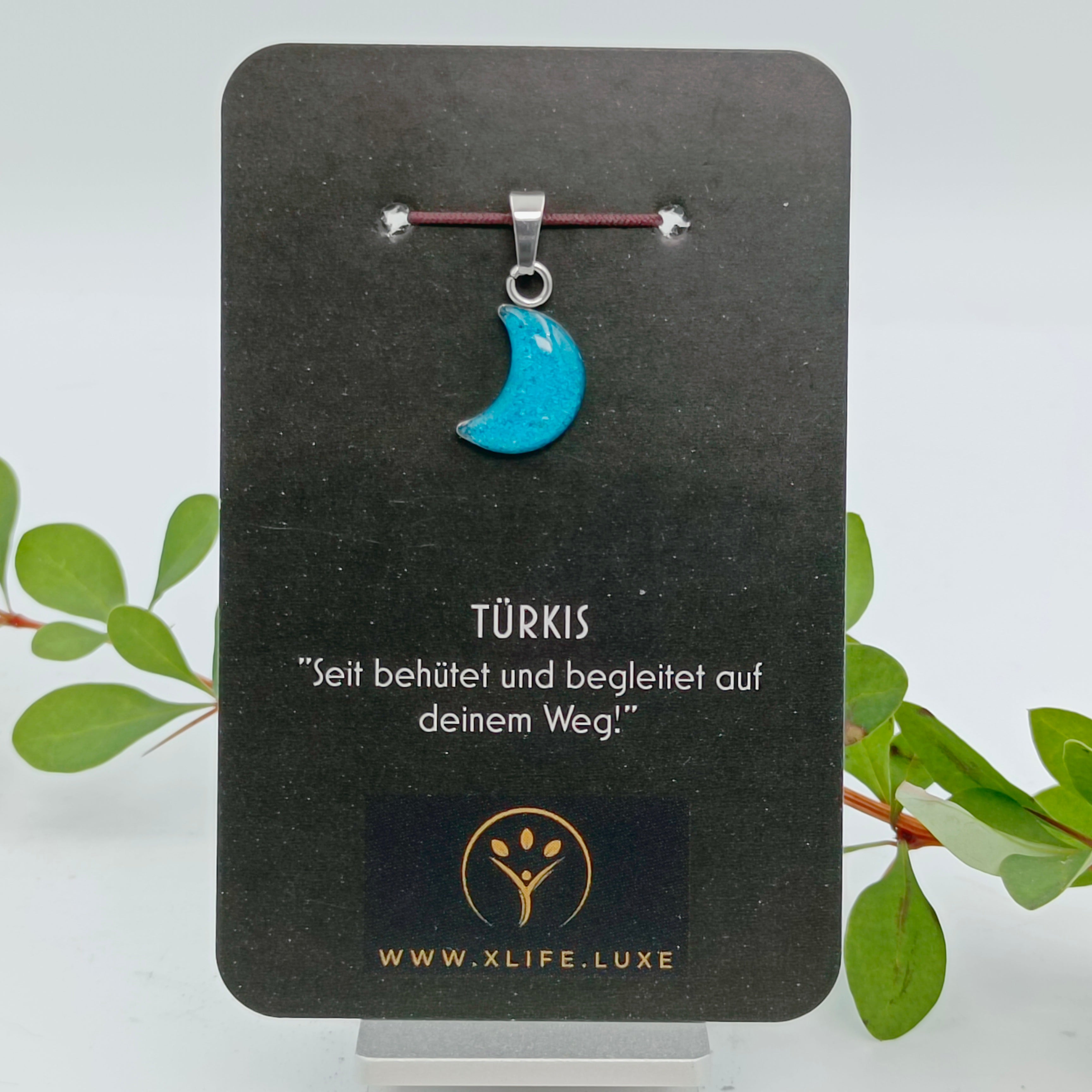 Türkis Schmuckanhänger - Tropfen 14 mm