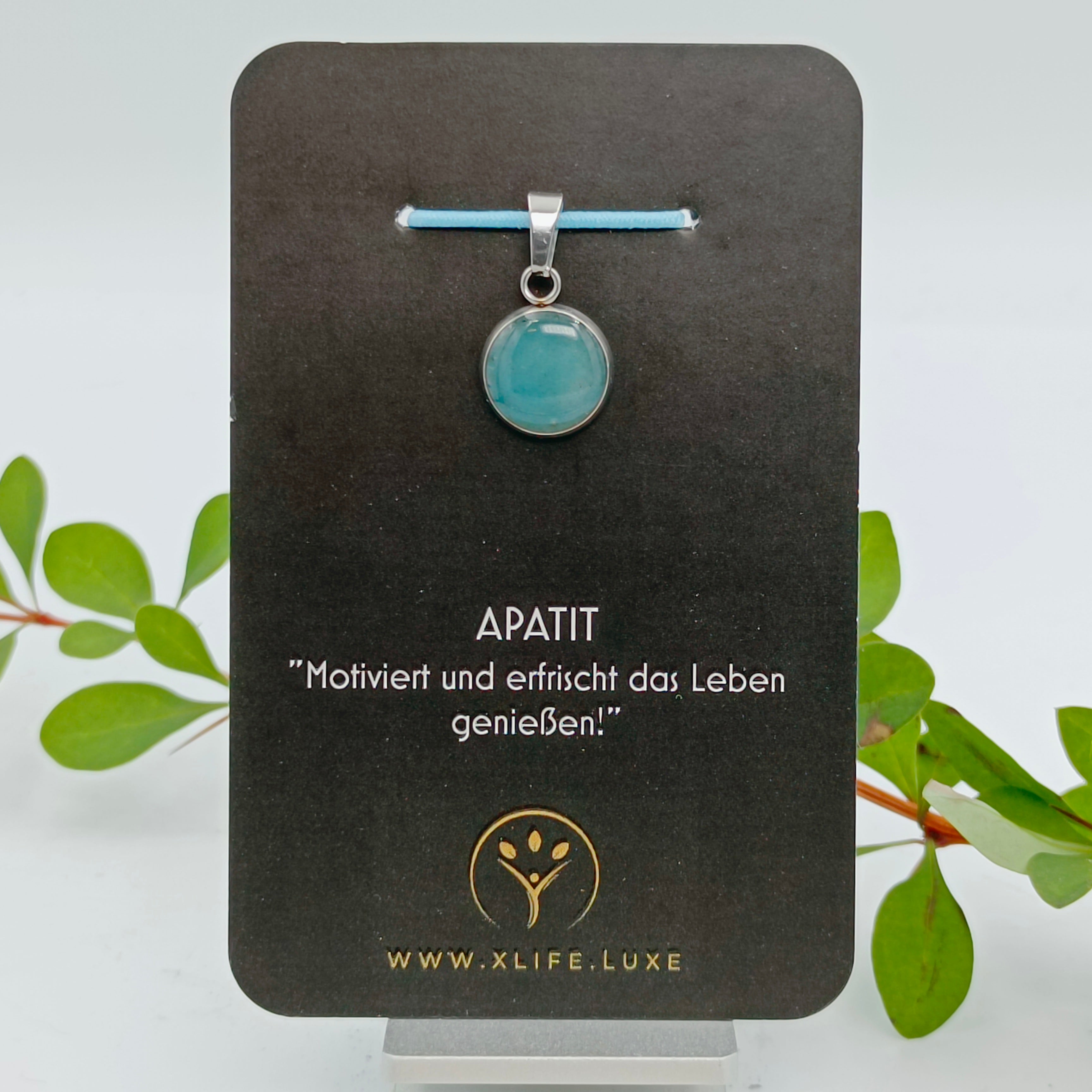 Apatit Schmuckanhänger - Rund 12mm