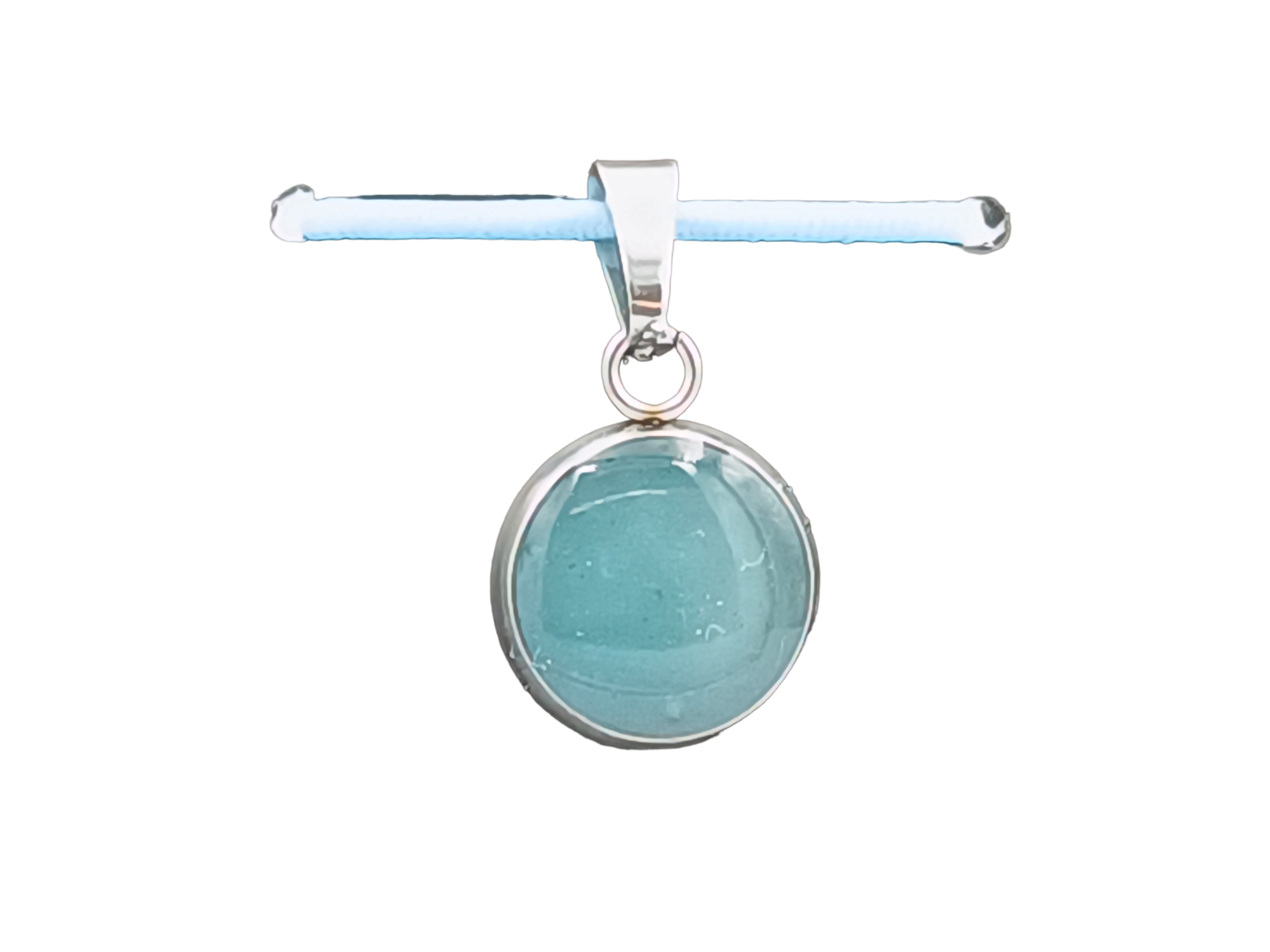 Apatit Schmuckanhänger - Rund 12mm