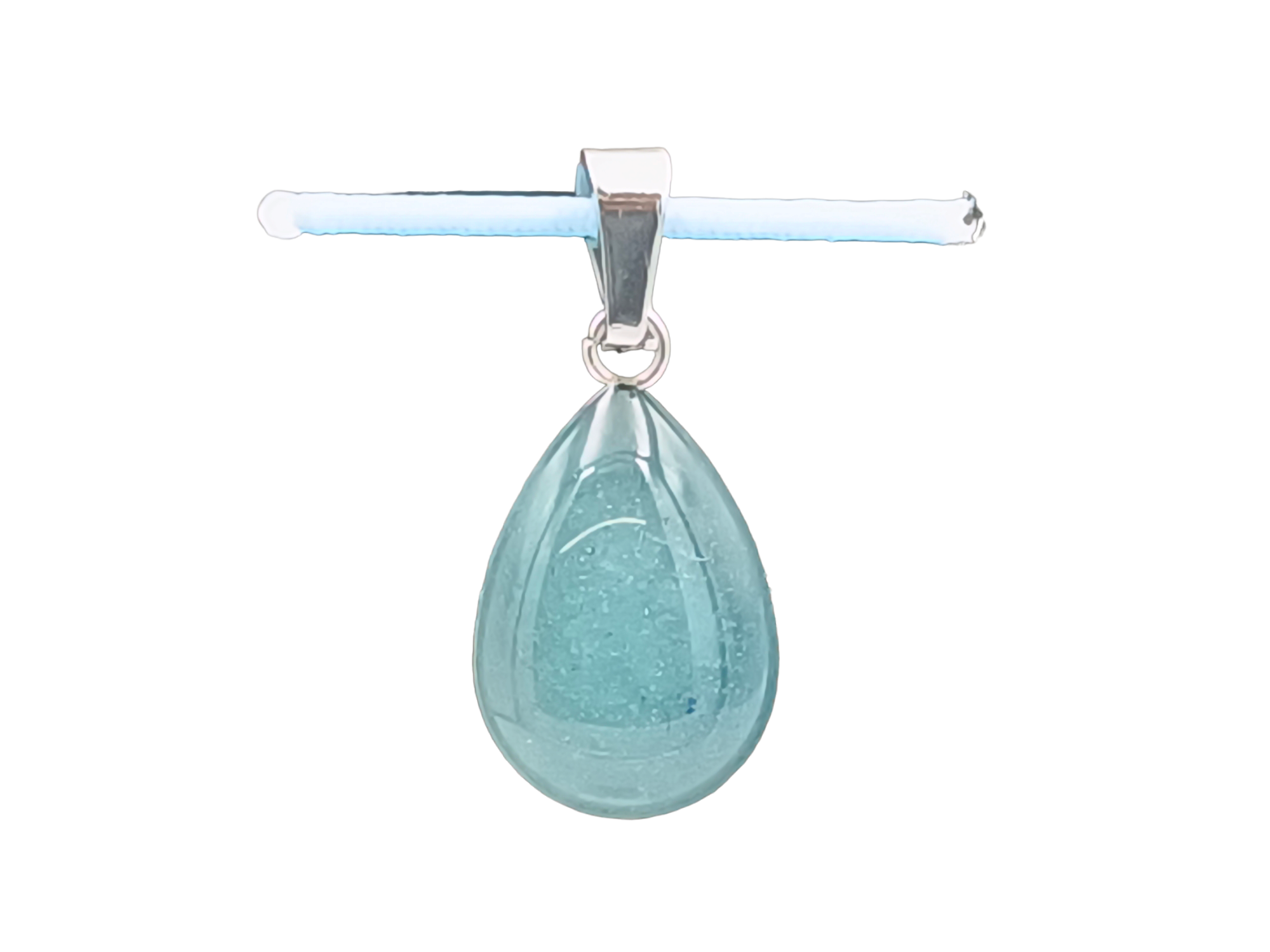 Apatit Schmuckanhänger - Tropfen 14mm