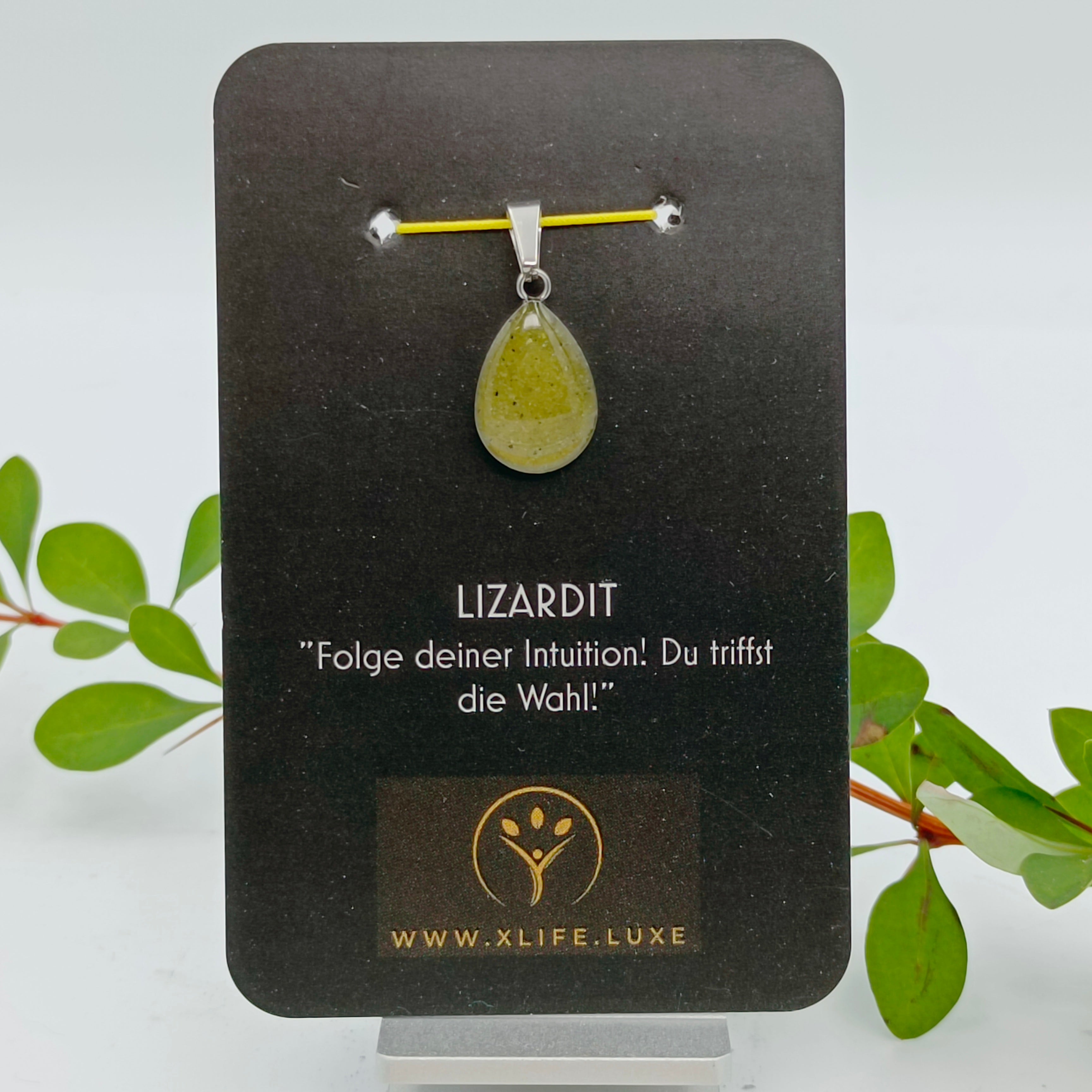 Lizardit Schmuckanhänger - Tropfen 14mm