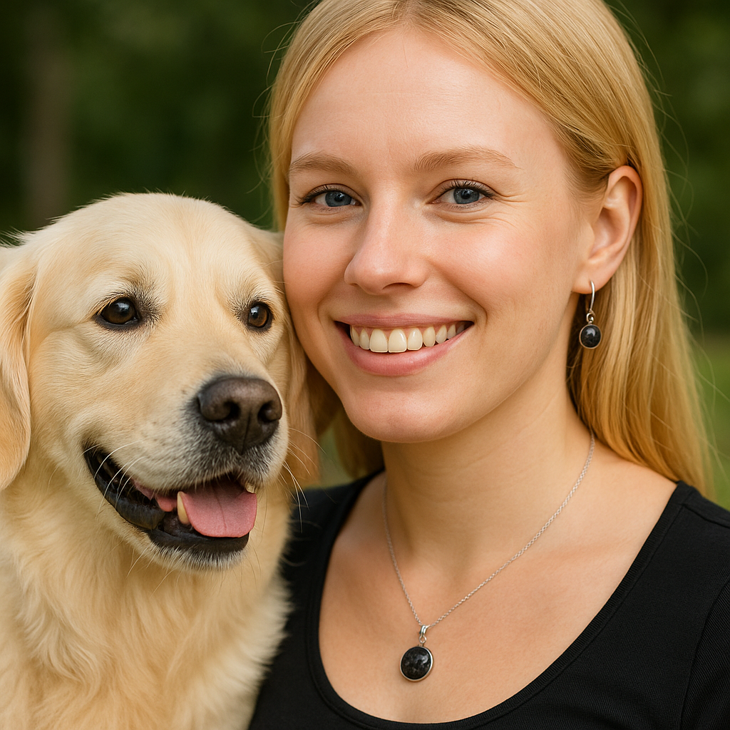 Anhänger Anthrazit mit Ihrem persönlichen Tierhaarschmuck