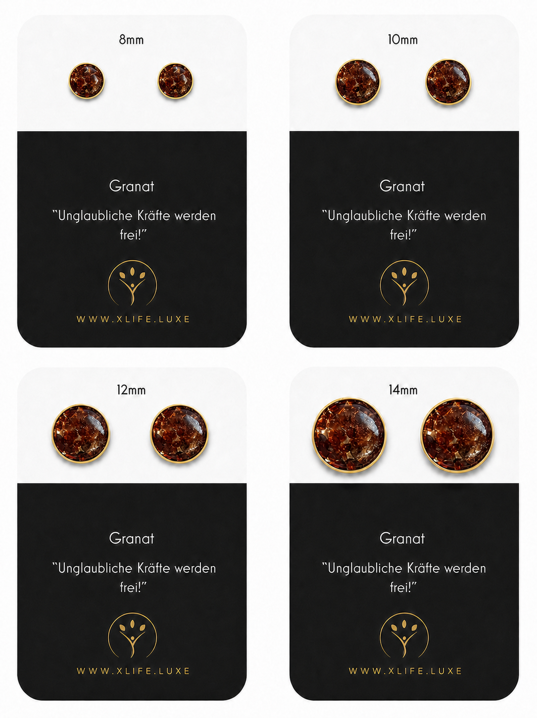 Granat Ohrstecker