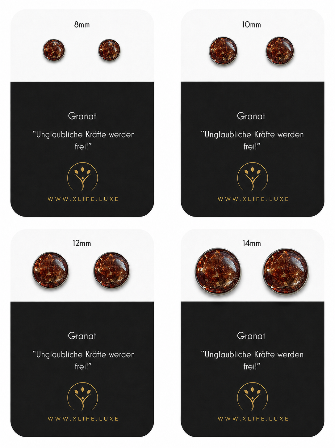 Granat Ohrstecker