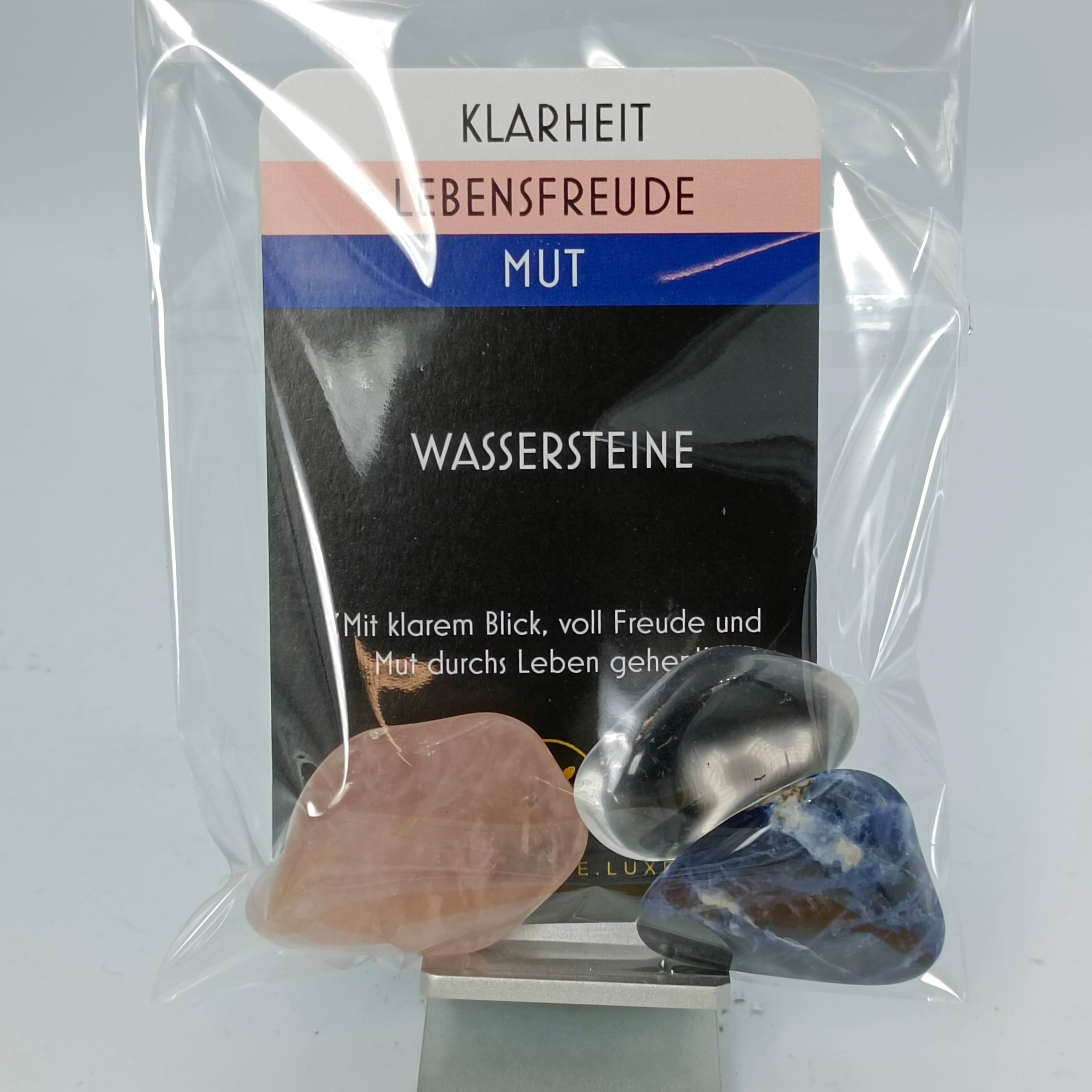 Wassersteine Klarheit-Lebensfreude-Mut