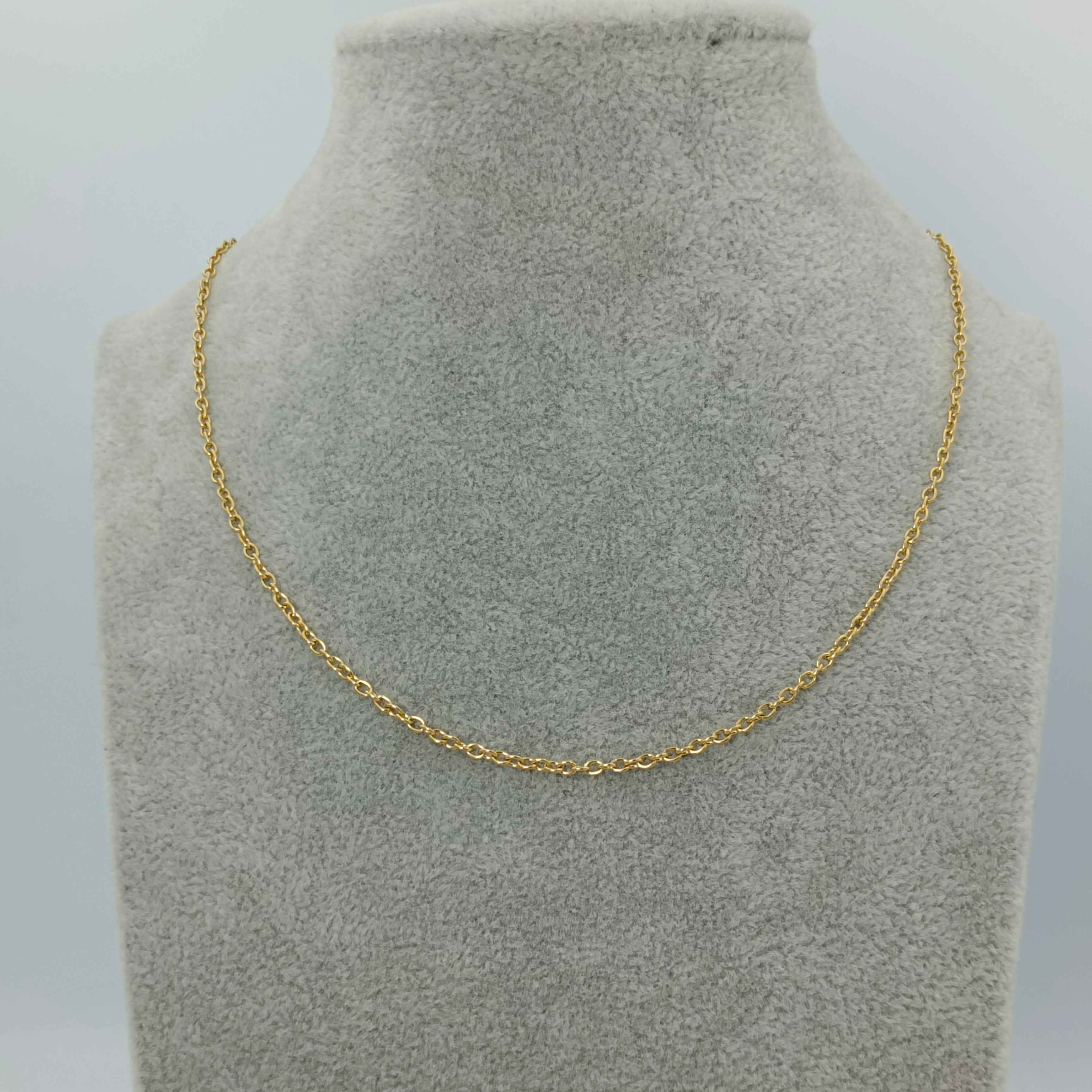 Halskette 45cm Edelstahl Farbe Gold