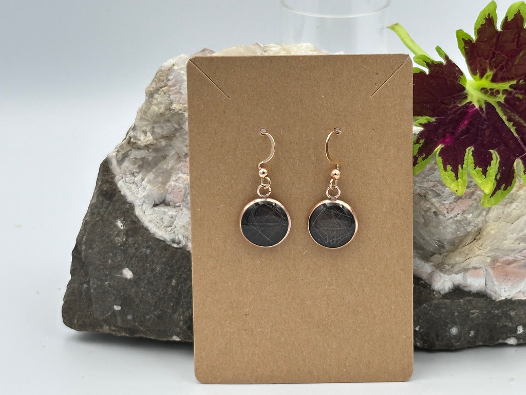 Ohrhänger Anthrazit mit Ihrem persönlichen Tierhaarschmuck