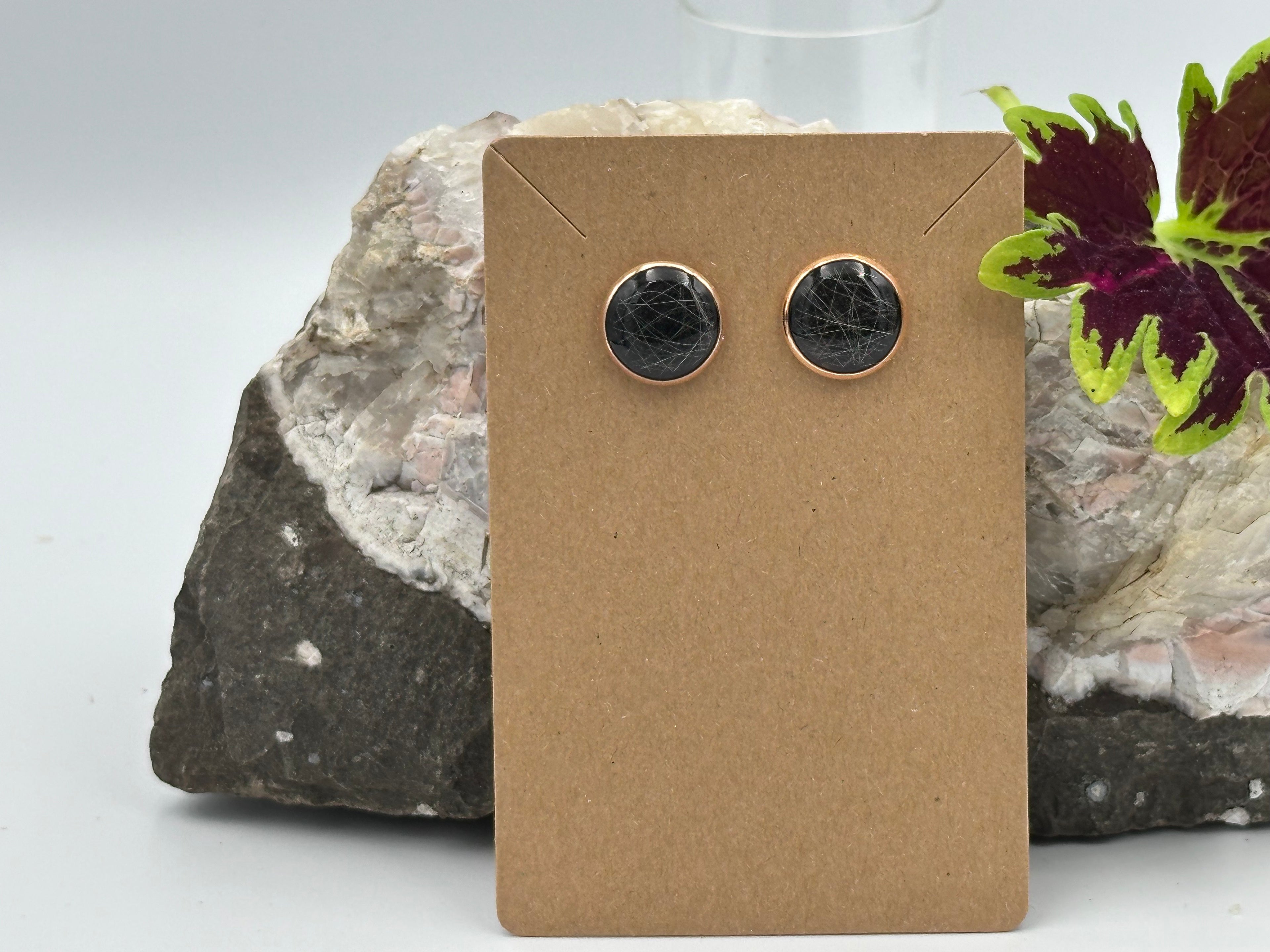 Ohrstecker Anthrazit mit Ihrem persönlichen Tierhaarschmuck