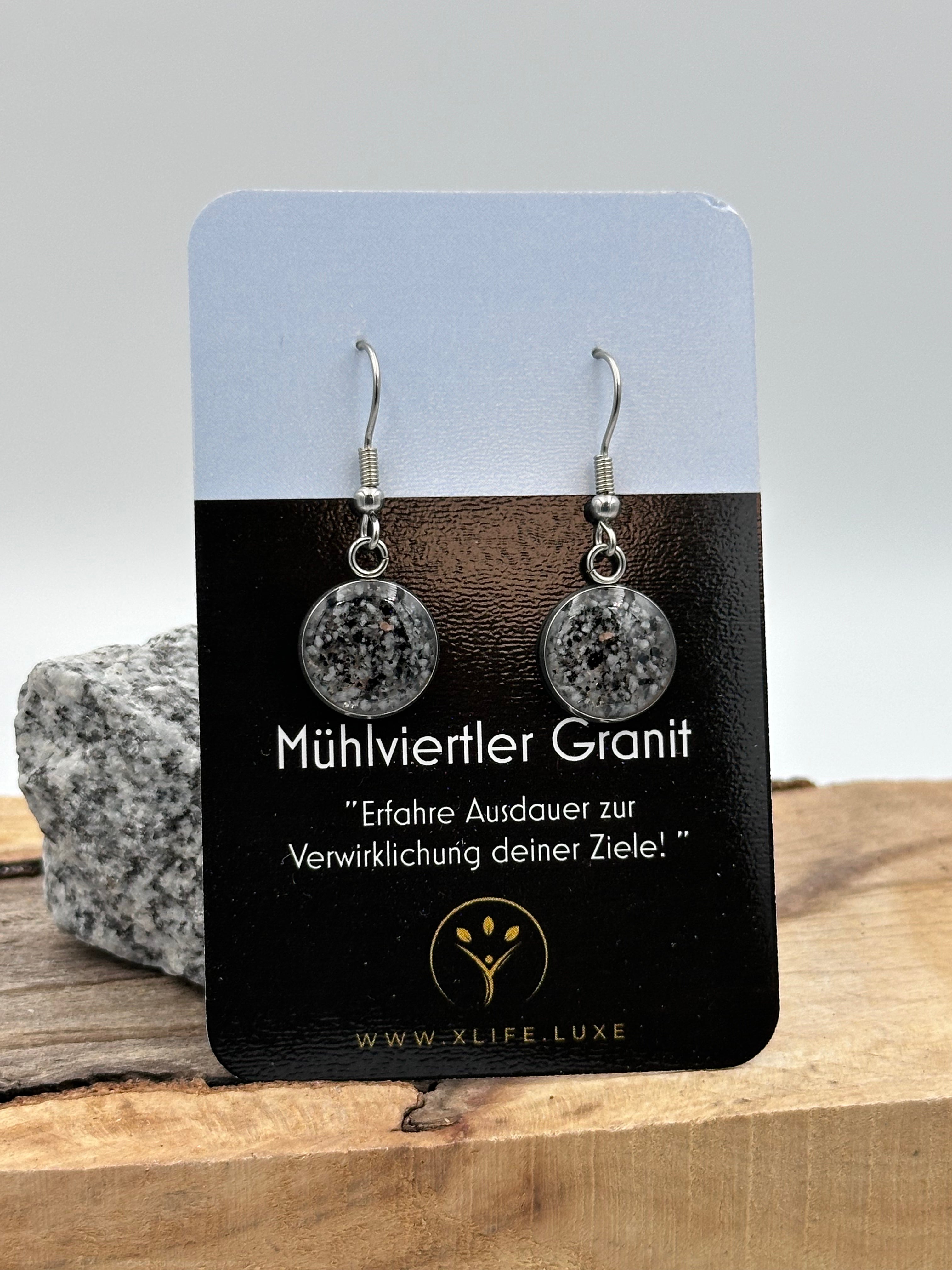 Ohrhänger Granit 14 mm