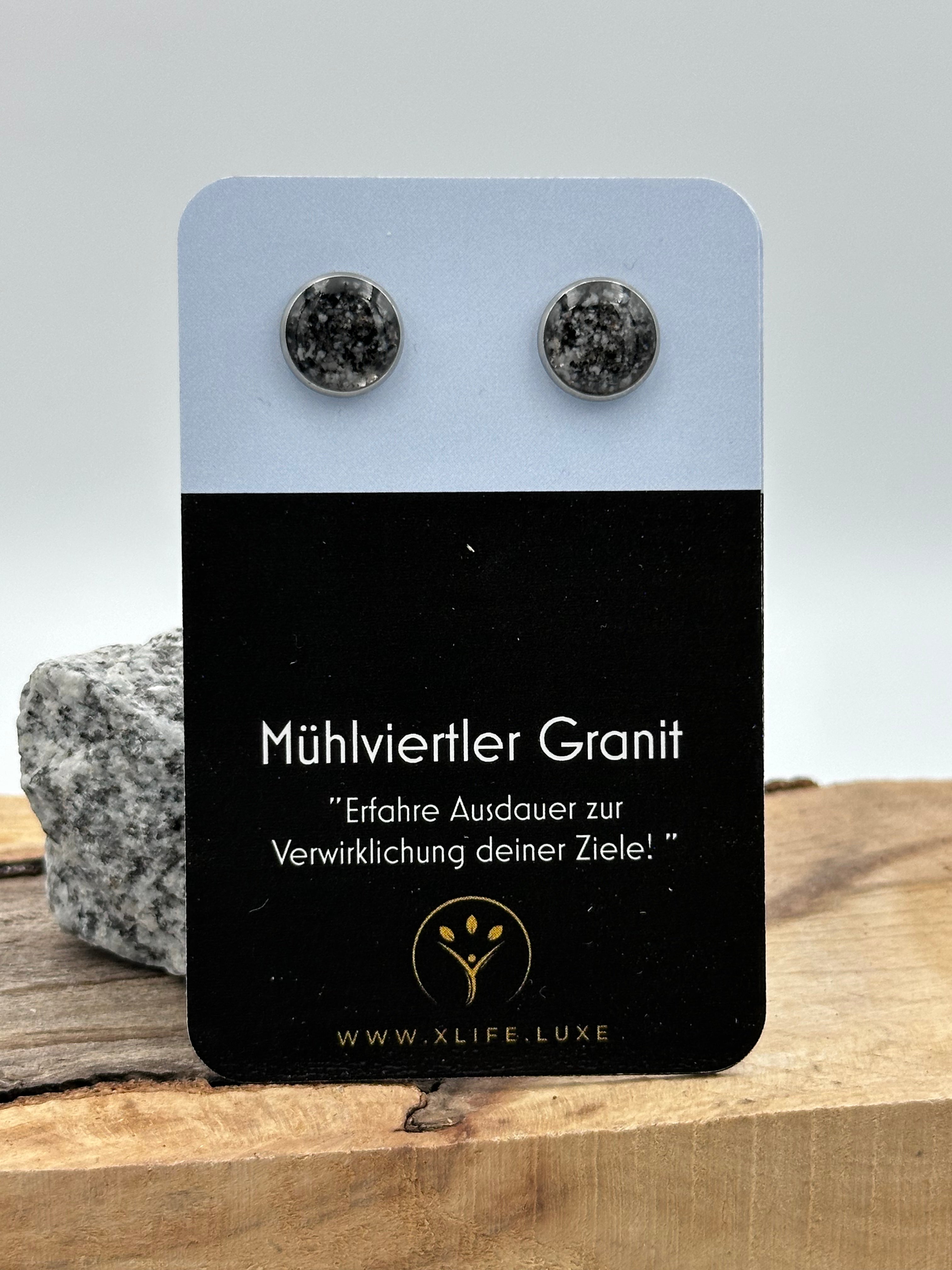 Ohrstecker Granit 12 mm