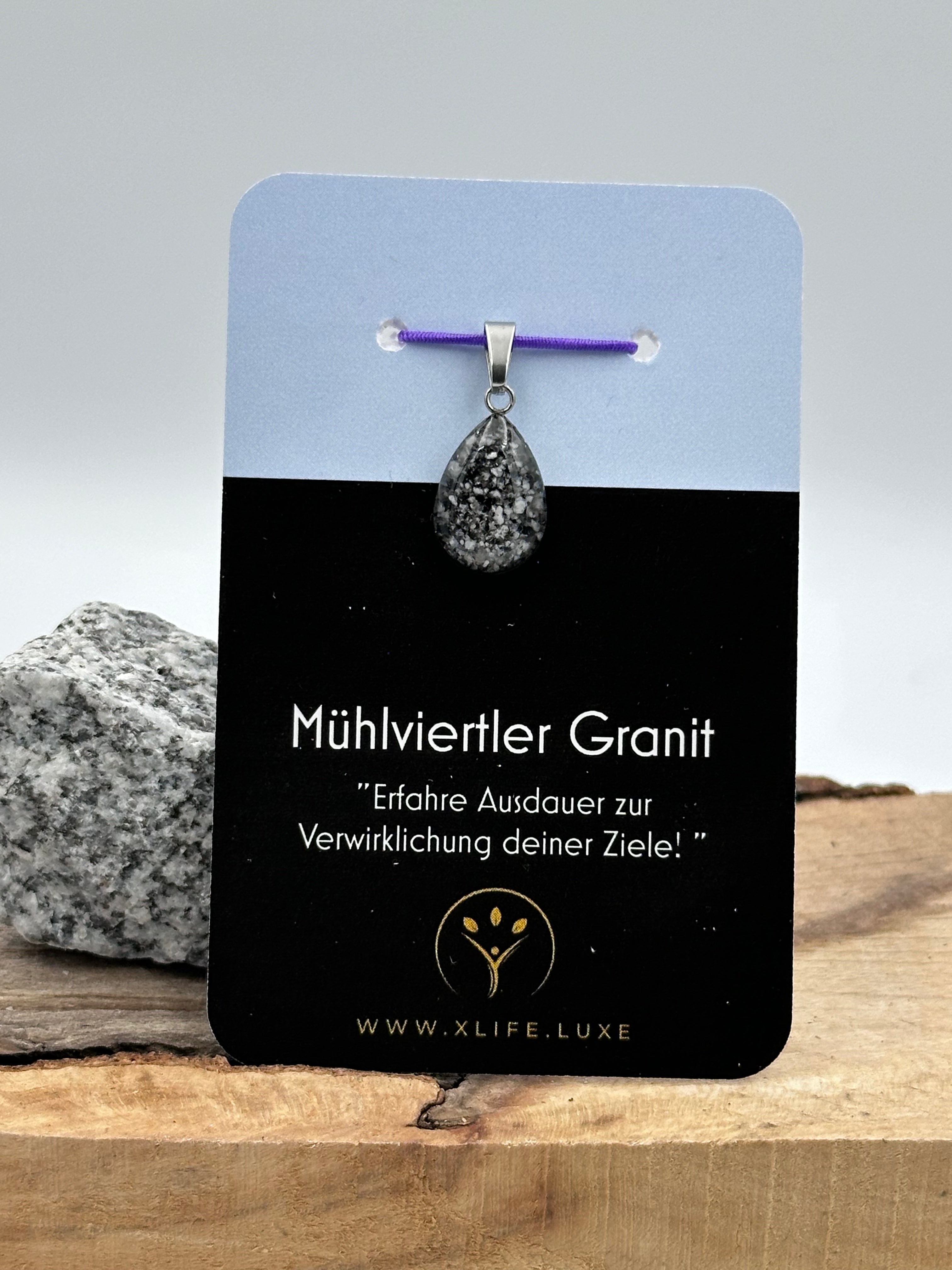 Schmuckanhänger Granit Tropfen