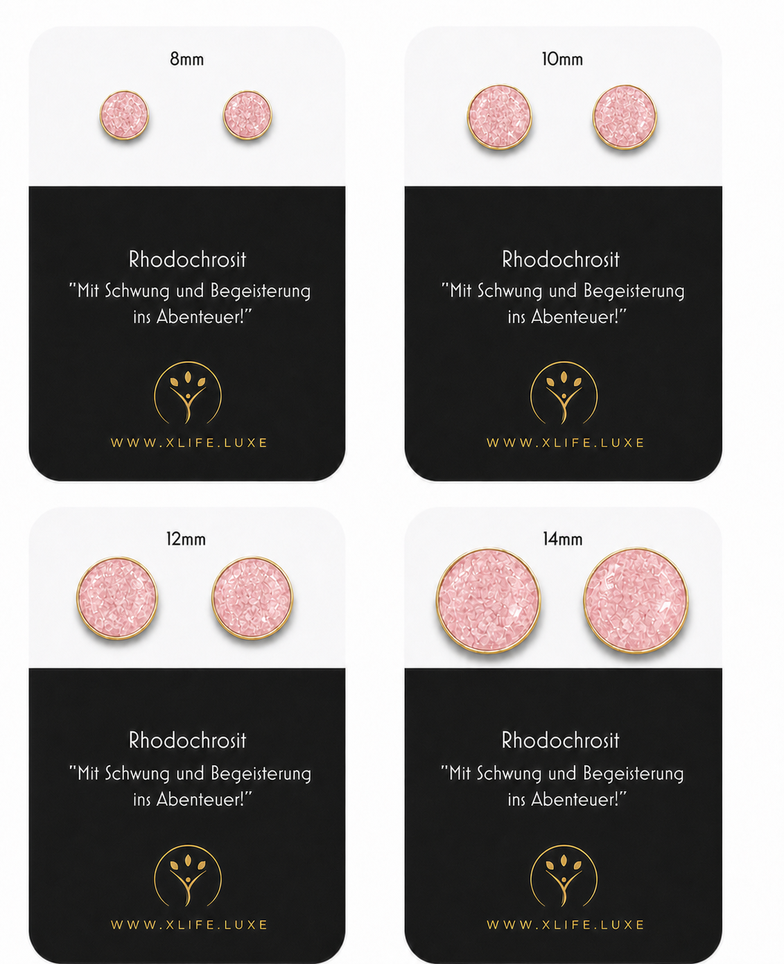 Rhodochrosit Ohrstecker